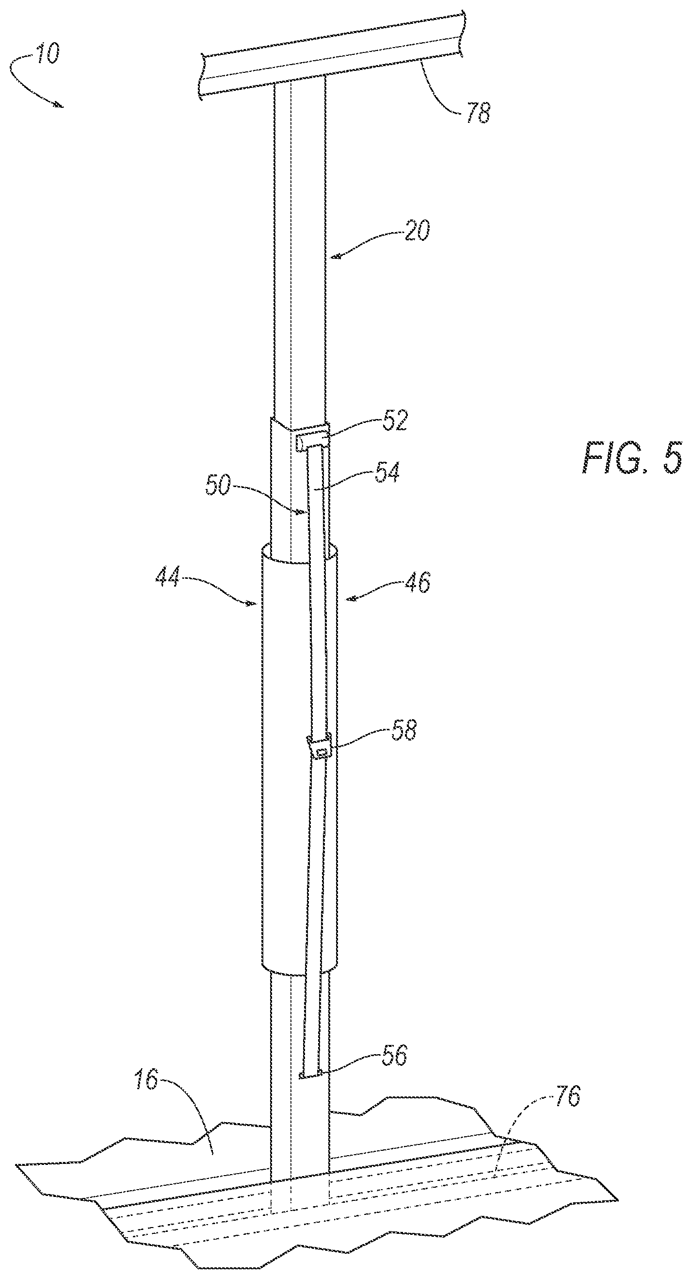Patent US12311860 Figure 5 – Slidable post adjacent rotatable seat