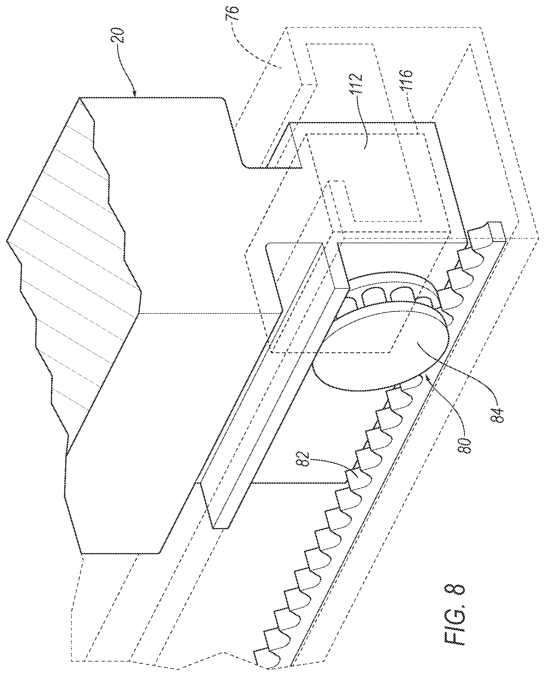 Patent US12311860 Figure 8 – Slidable post adjacent rotatable seat