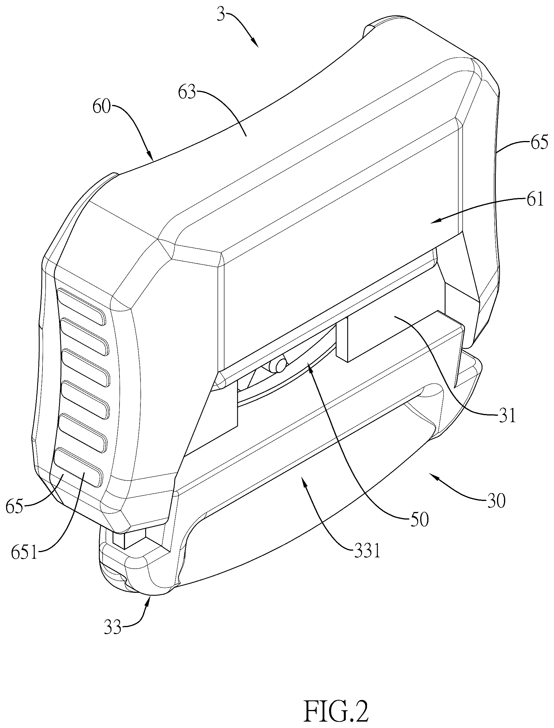 Patent US12311870 Figure 2 – Webbing height adjusting unit and webbing height adjusting device