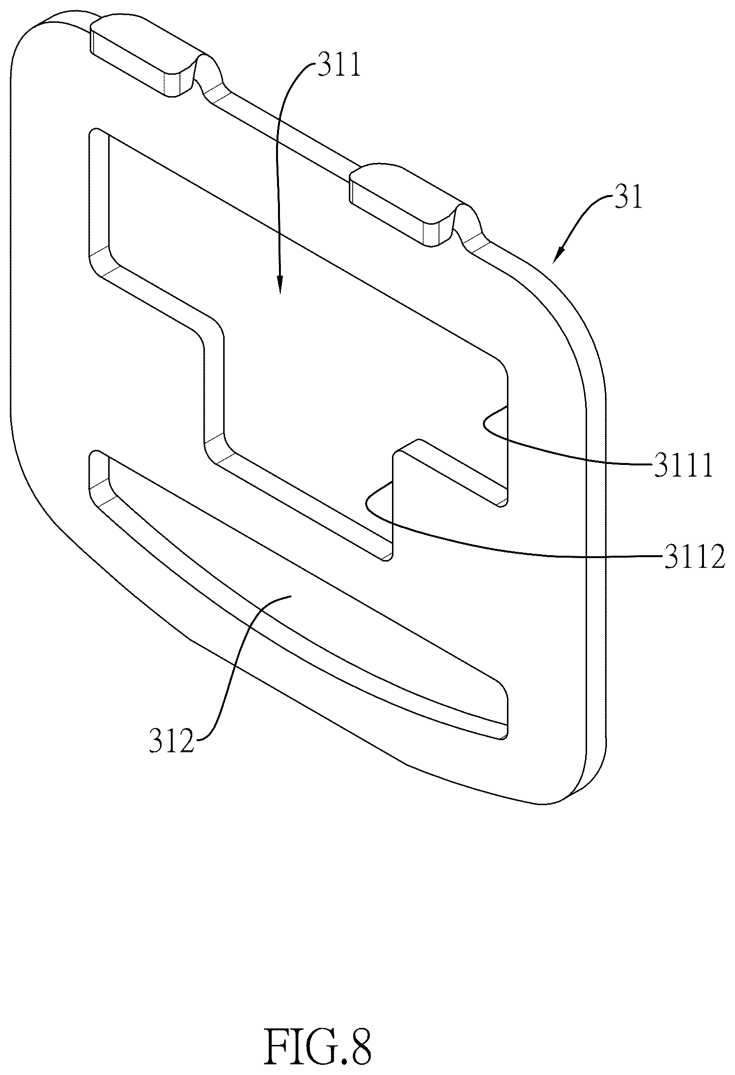 Patent US12311870 Figure 8 – Webbing height adjusting unit and webbing height adjusting device