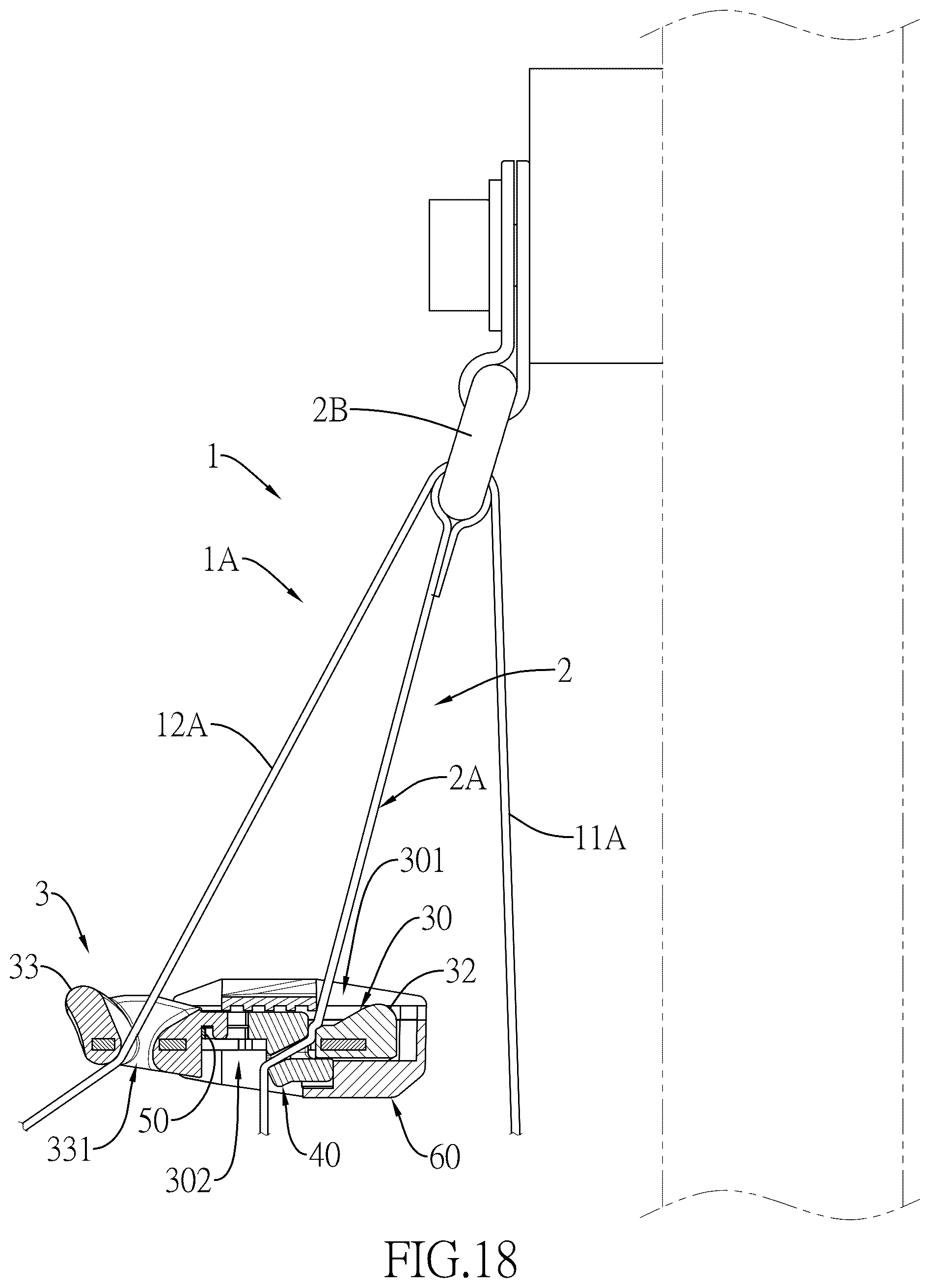 Patent US12311870 Figure 18 – Webbing height adjusting unit and webbing height adjusting device