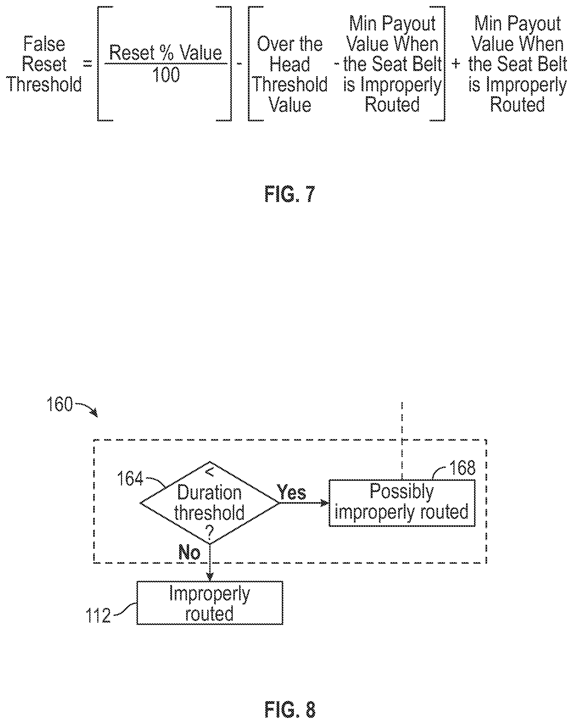 Patent US12311873 Figure 6 – Method of detecting use of a lap belt only routing of a combined lap belt/shoulder belt seat belt system in a vehicle