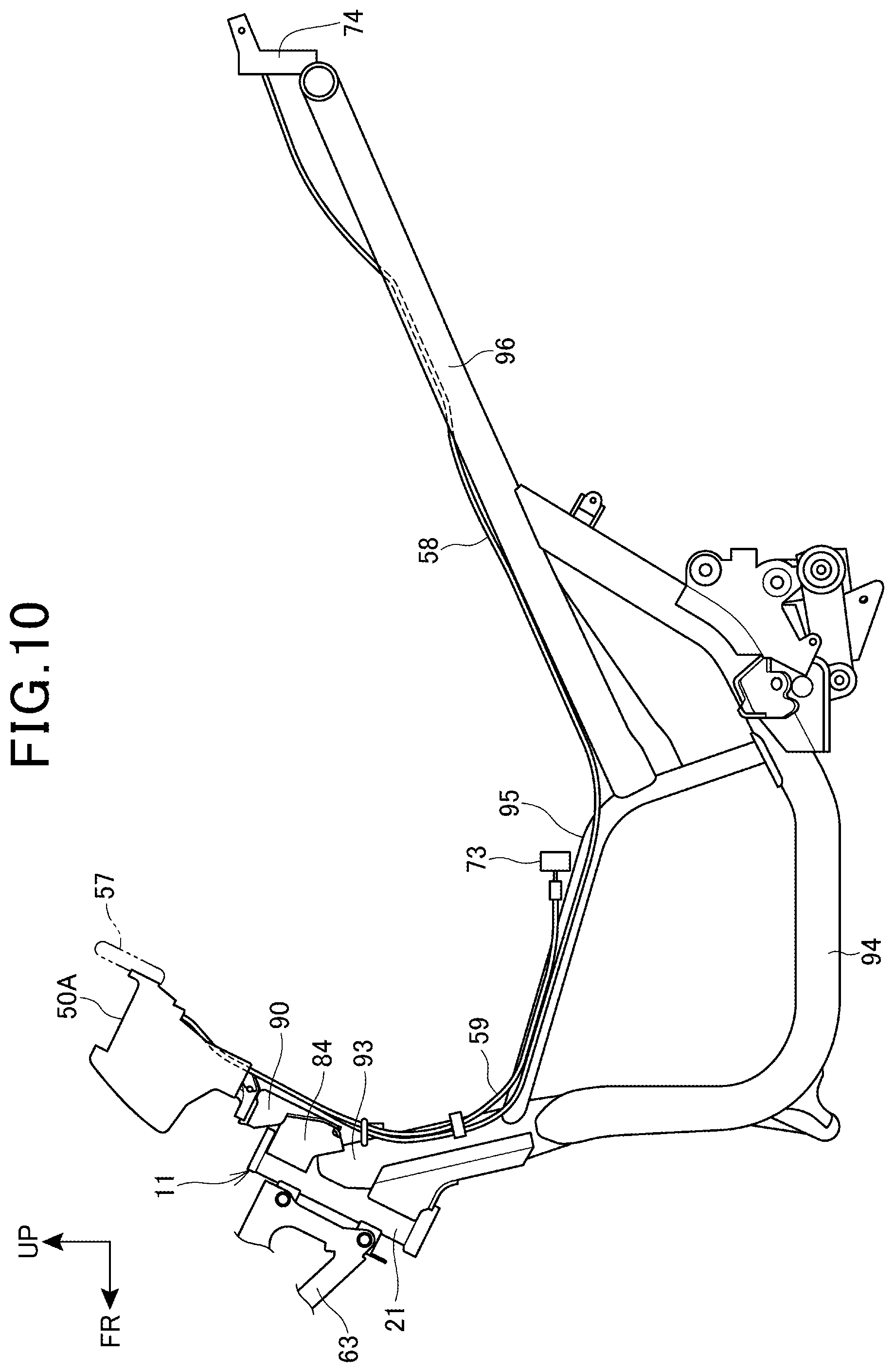 Patent US12311875 Figure 10 – Saddle-ride type vehicle