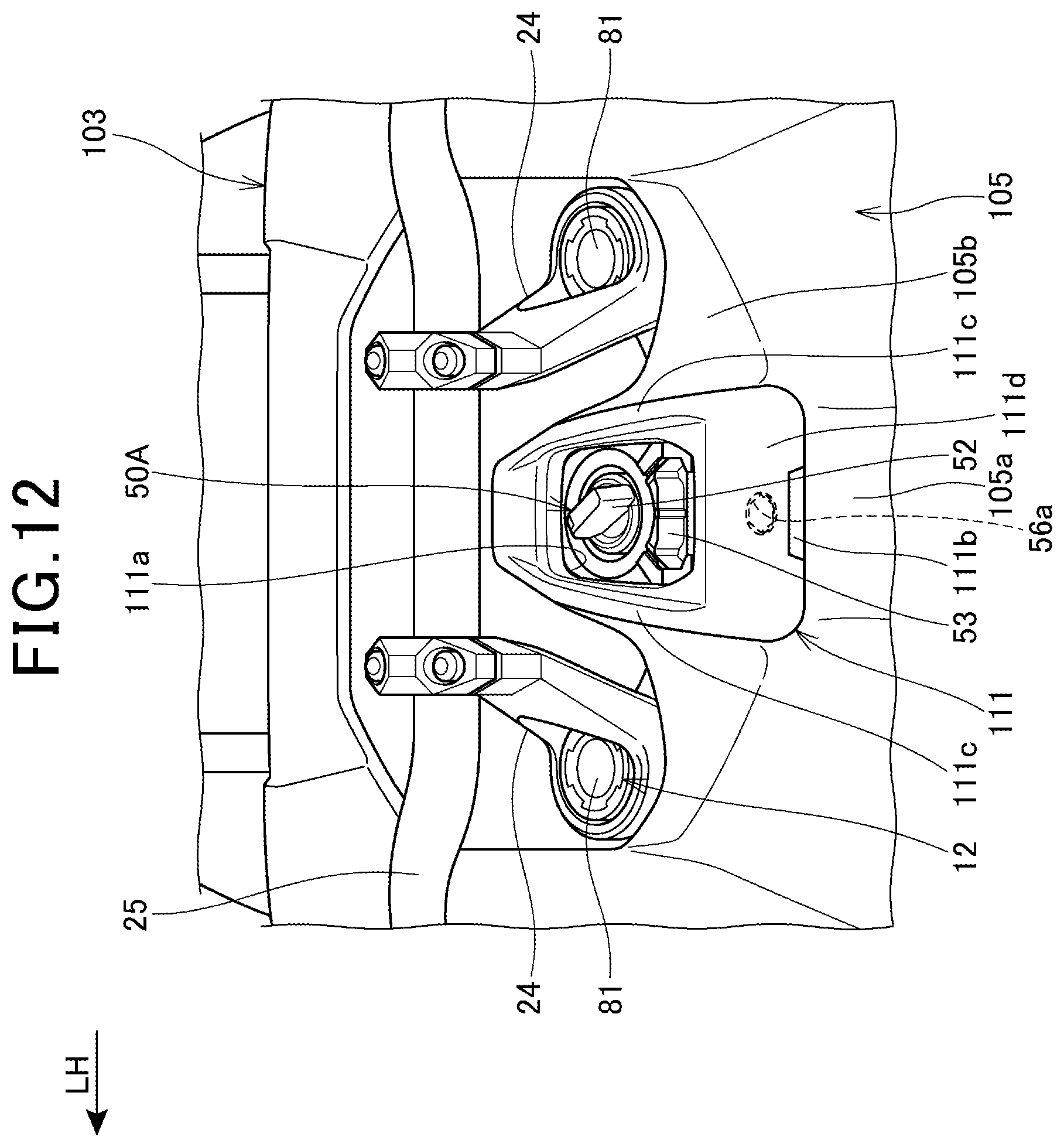 Patent US12311875 Figure 12 – Saddle-ride type vehicle