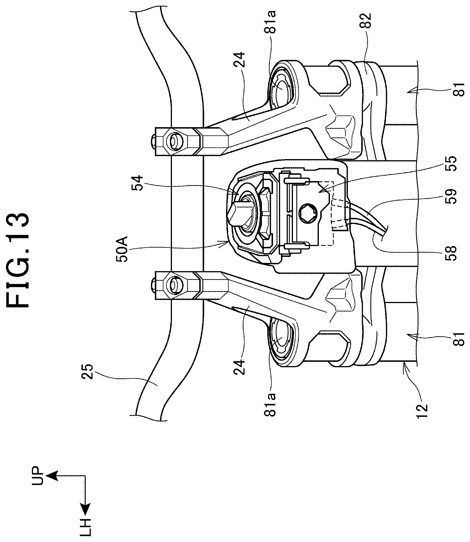 Patent US12311875 Figure 13 – Saddle-ride type vehicle
