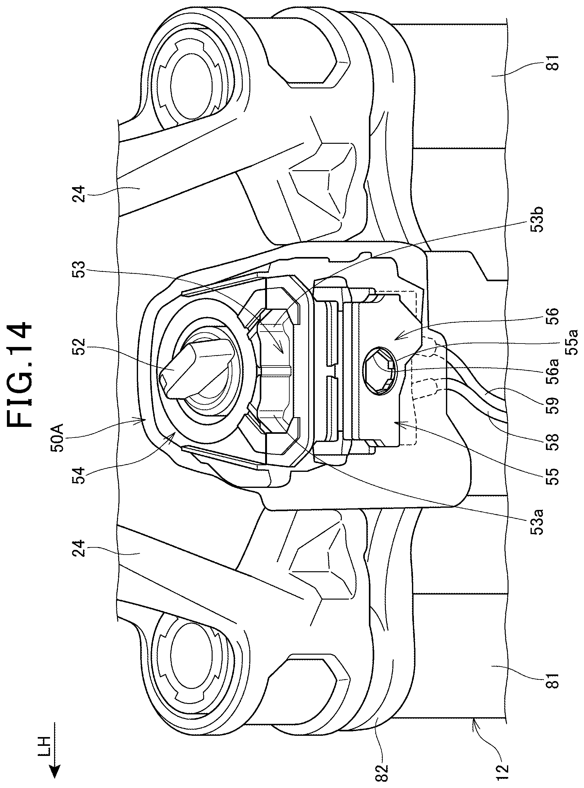 Patent US12311875 Figure 14 – Saddle-ride type vehicle