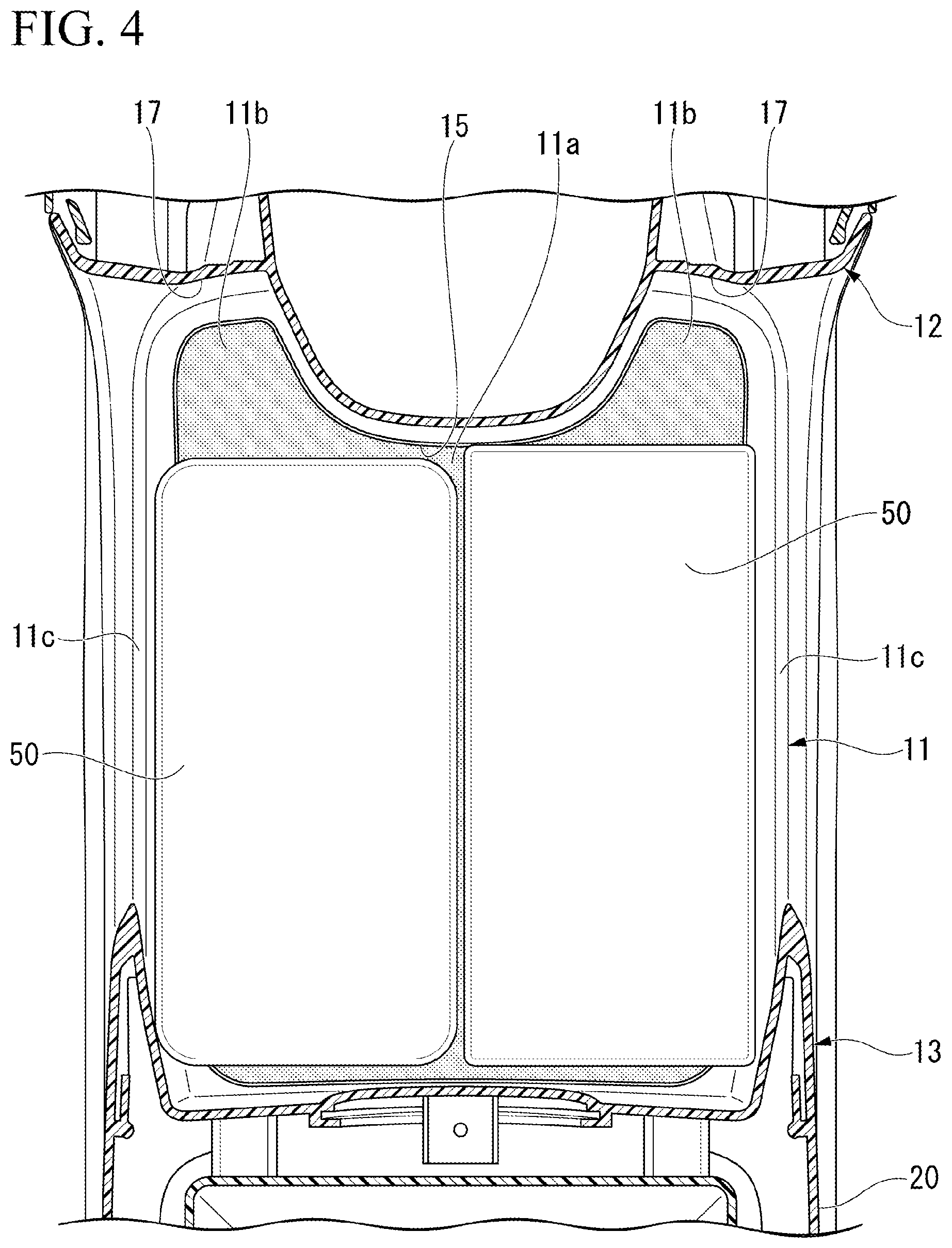Patent US12311886 Figure 4 – Vehicle center console