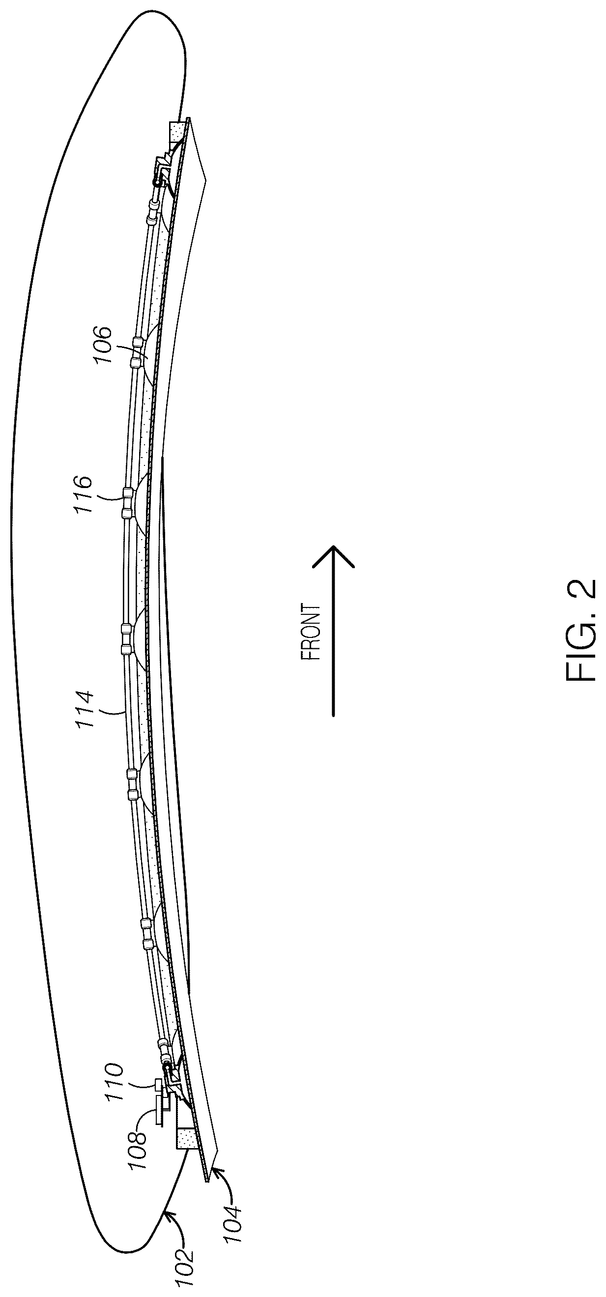 Patent US12311888 Figure 2 – Apparatus and method for active cargo carrier mounting system
