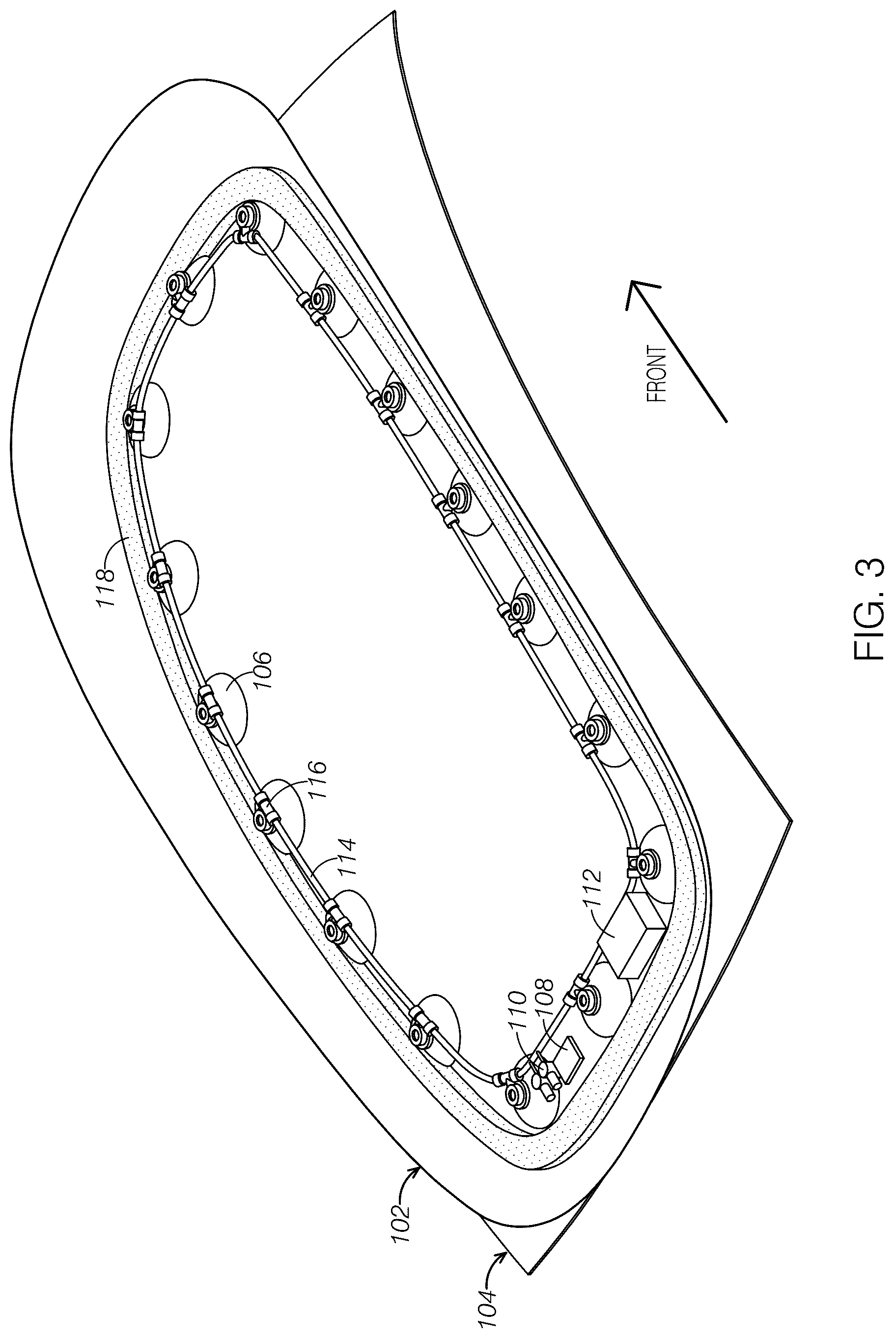 Patent US12311888 Figure 3 – Apparatus and method for active cargo carrier mounting system