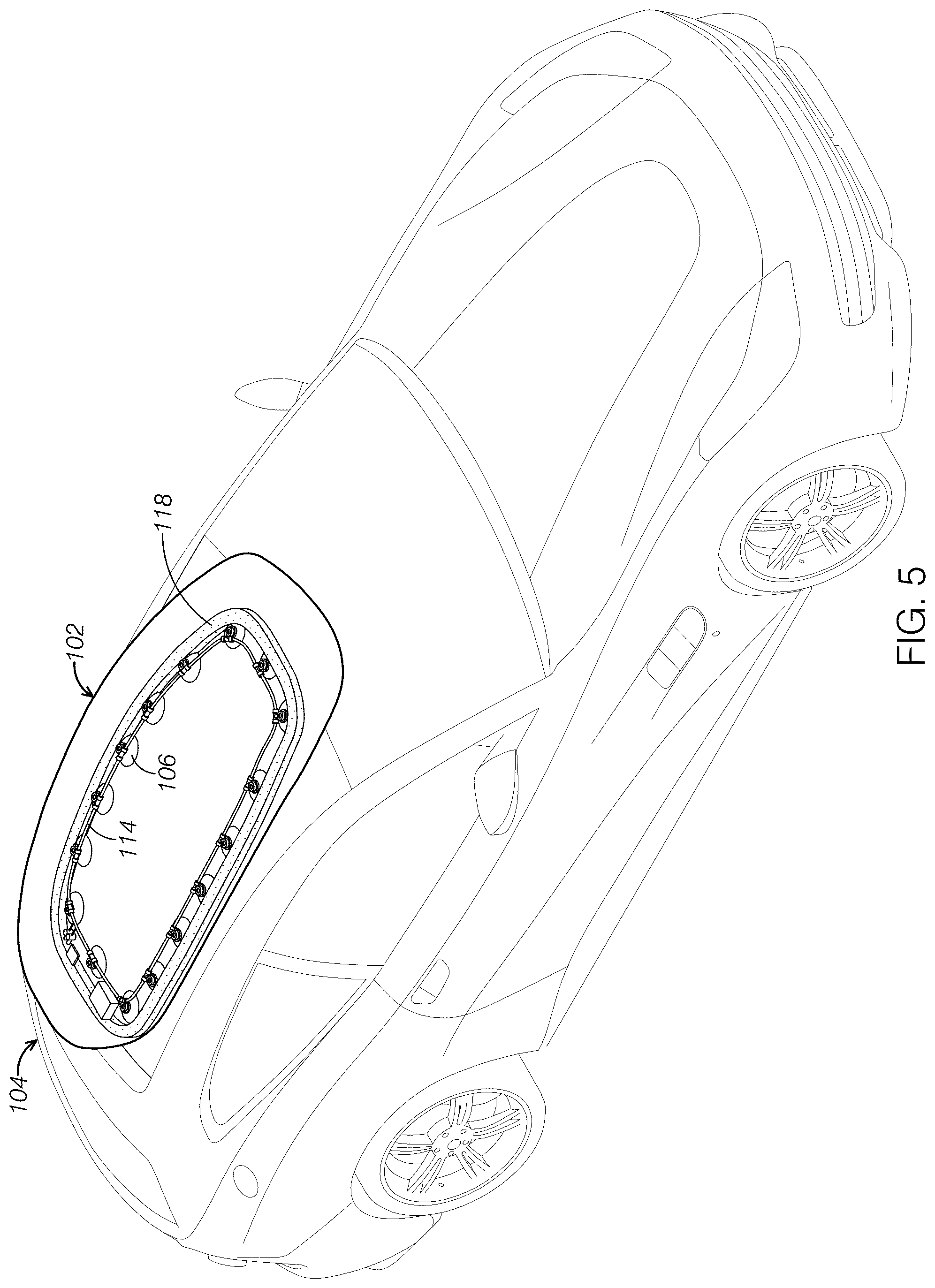 Patent US12311888 Figure 5 – Apparatus and method for active cargo carrier mounting system