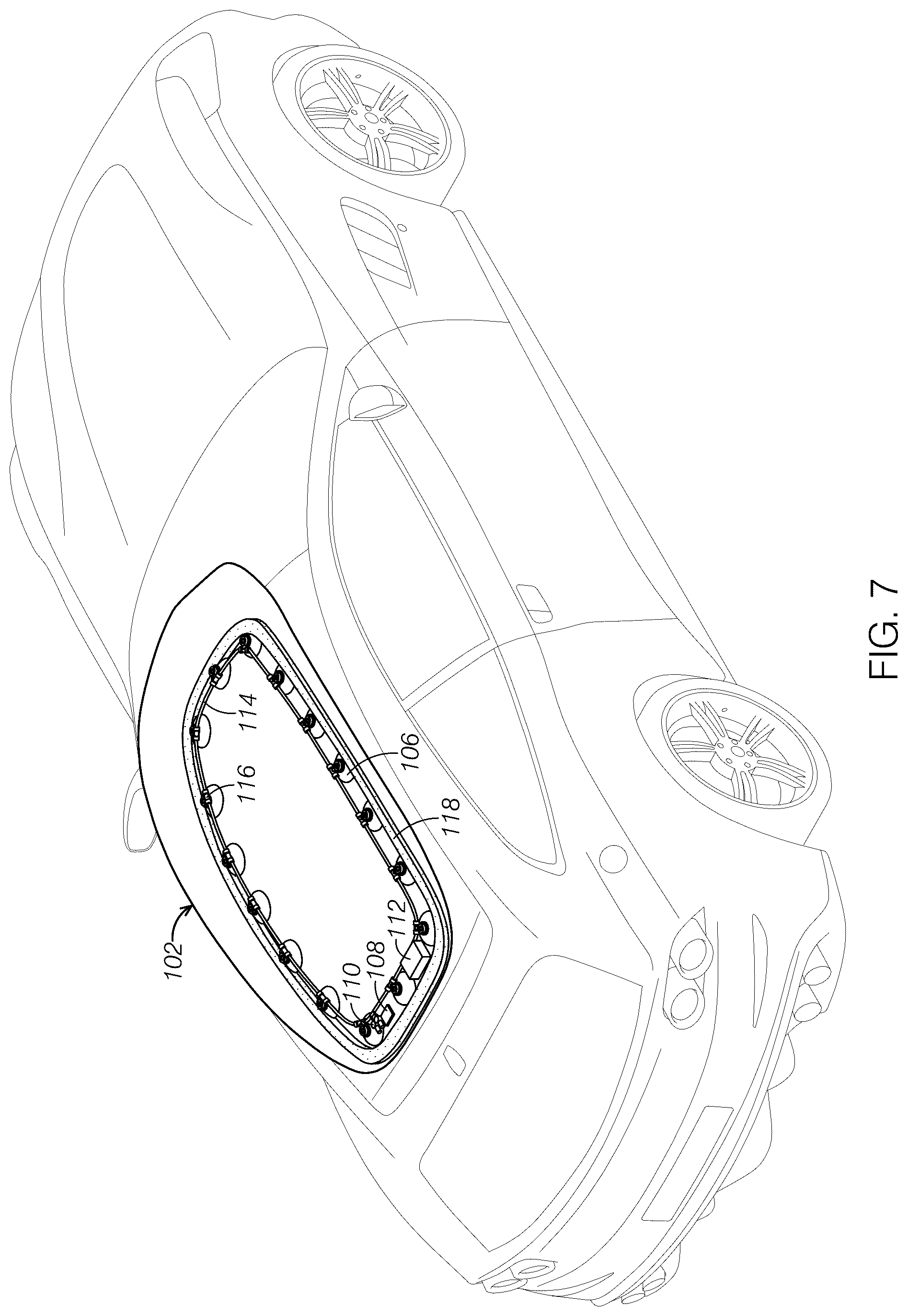 Patent US12311888 Figure 7 – Apparatus and method for active cargo carrier mounting system