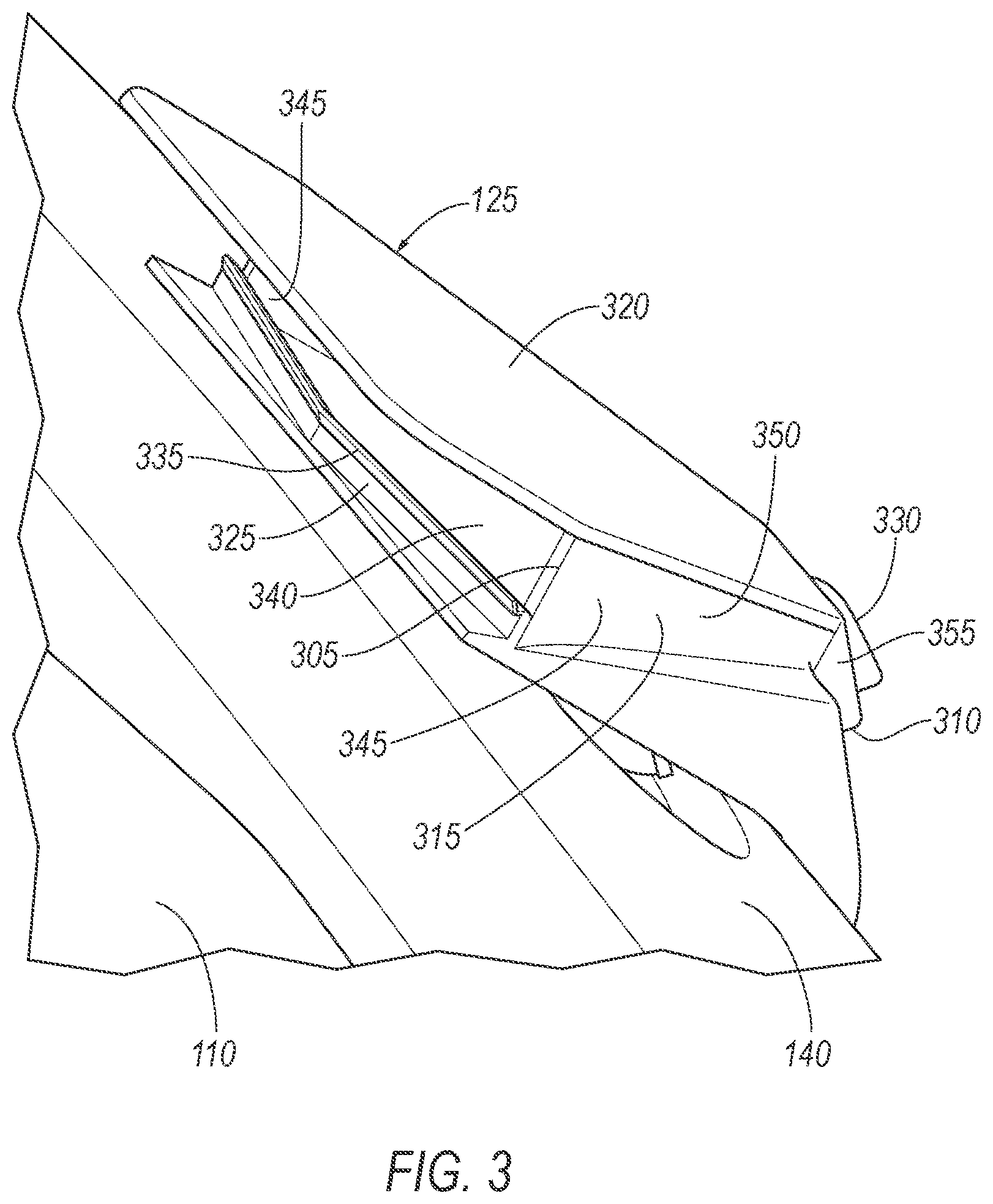 Patent US12311891 Figure 4 – Vehicle assembly with sensor cleaning