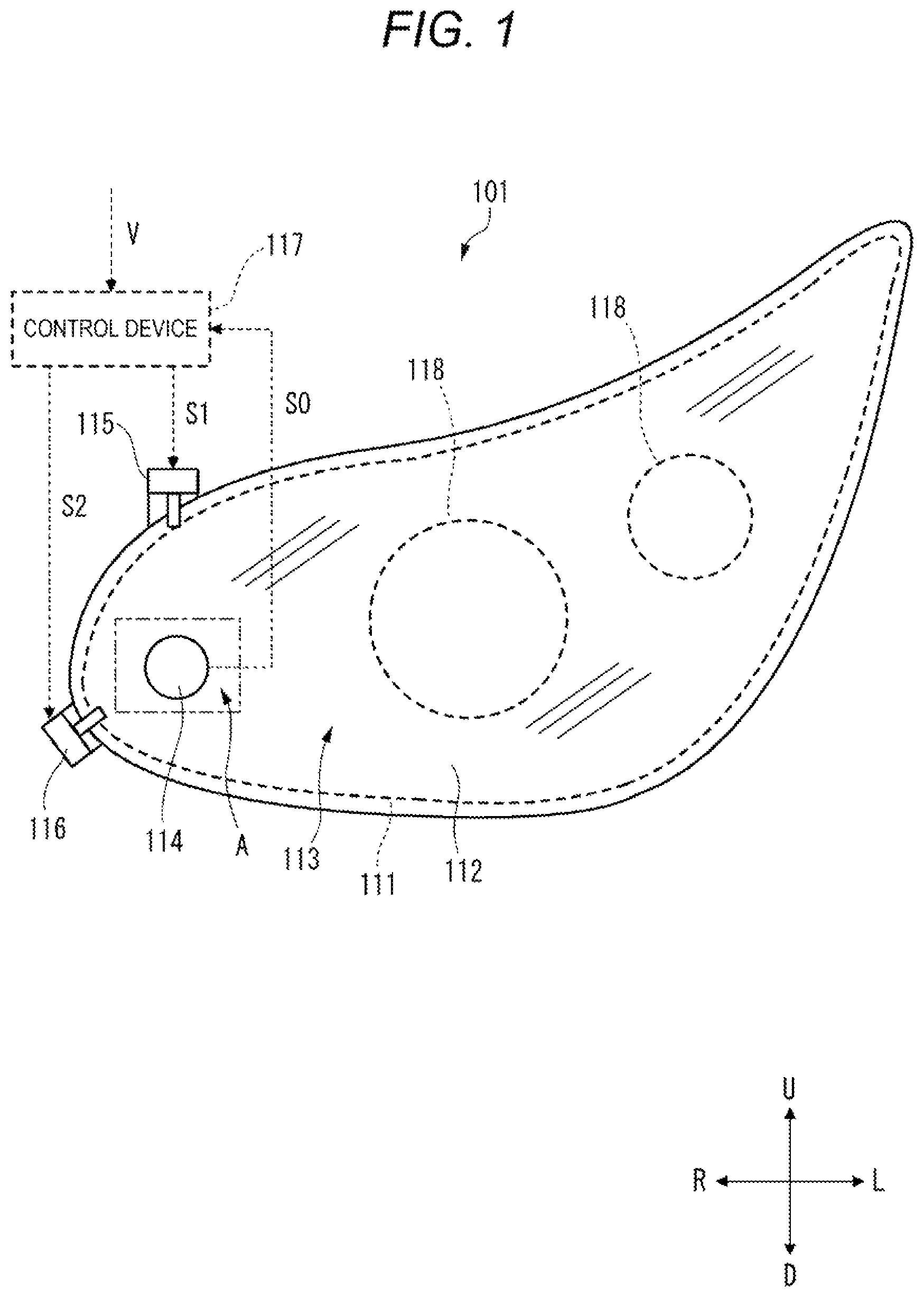 Patent US12311892 Figure 1 – Image capturing device and lamp device