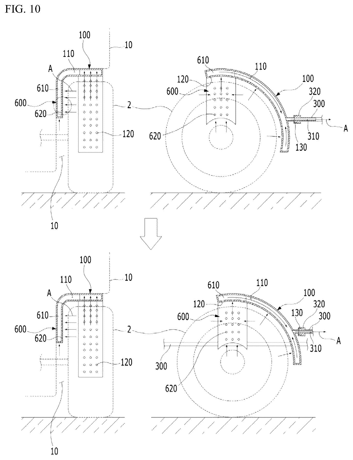 Patent US12311893 Figure 9 – Dust collector for vehicle