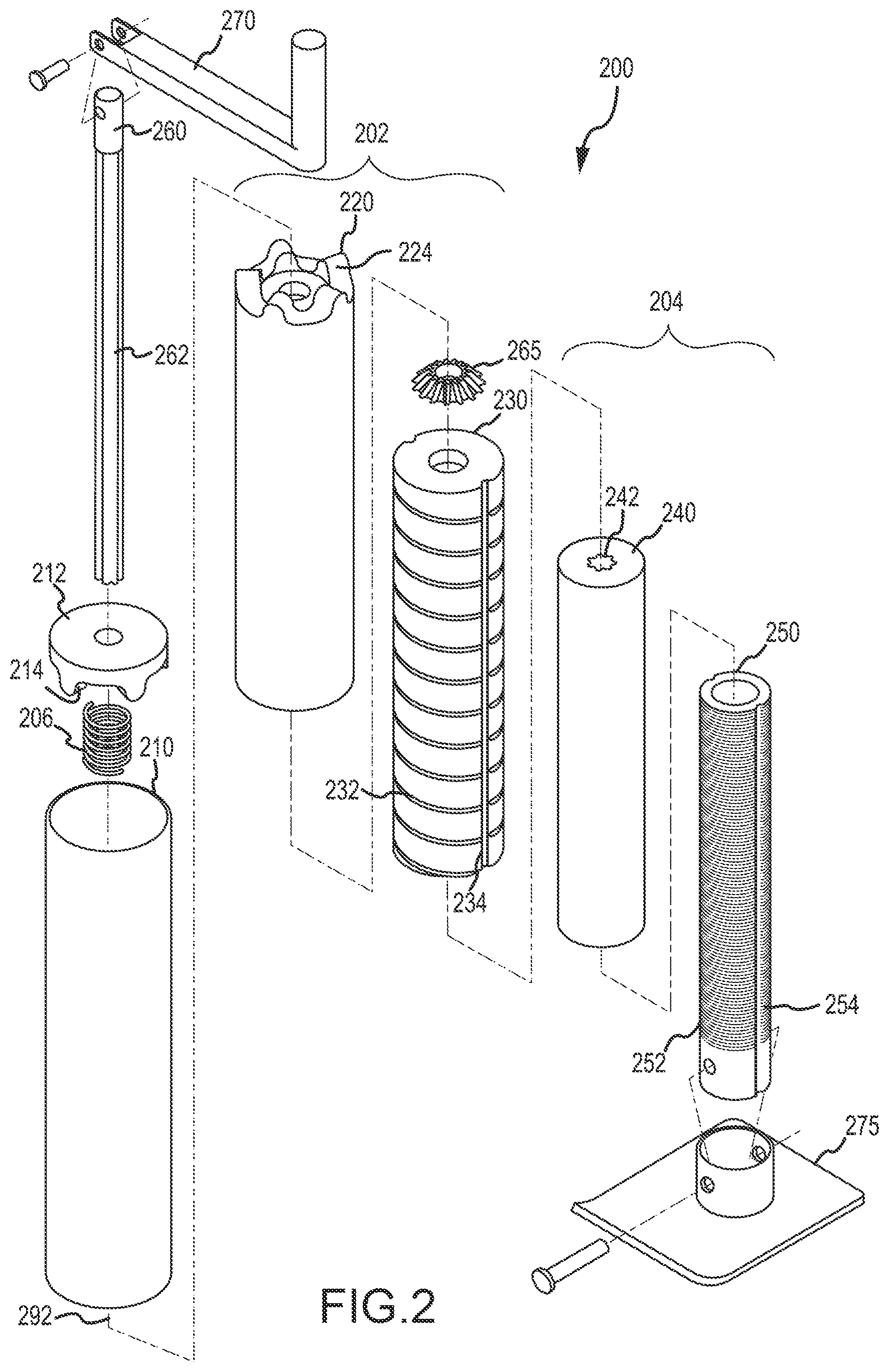 Patent US12311895 Figure 2 – Two speed trailer jack