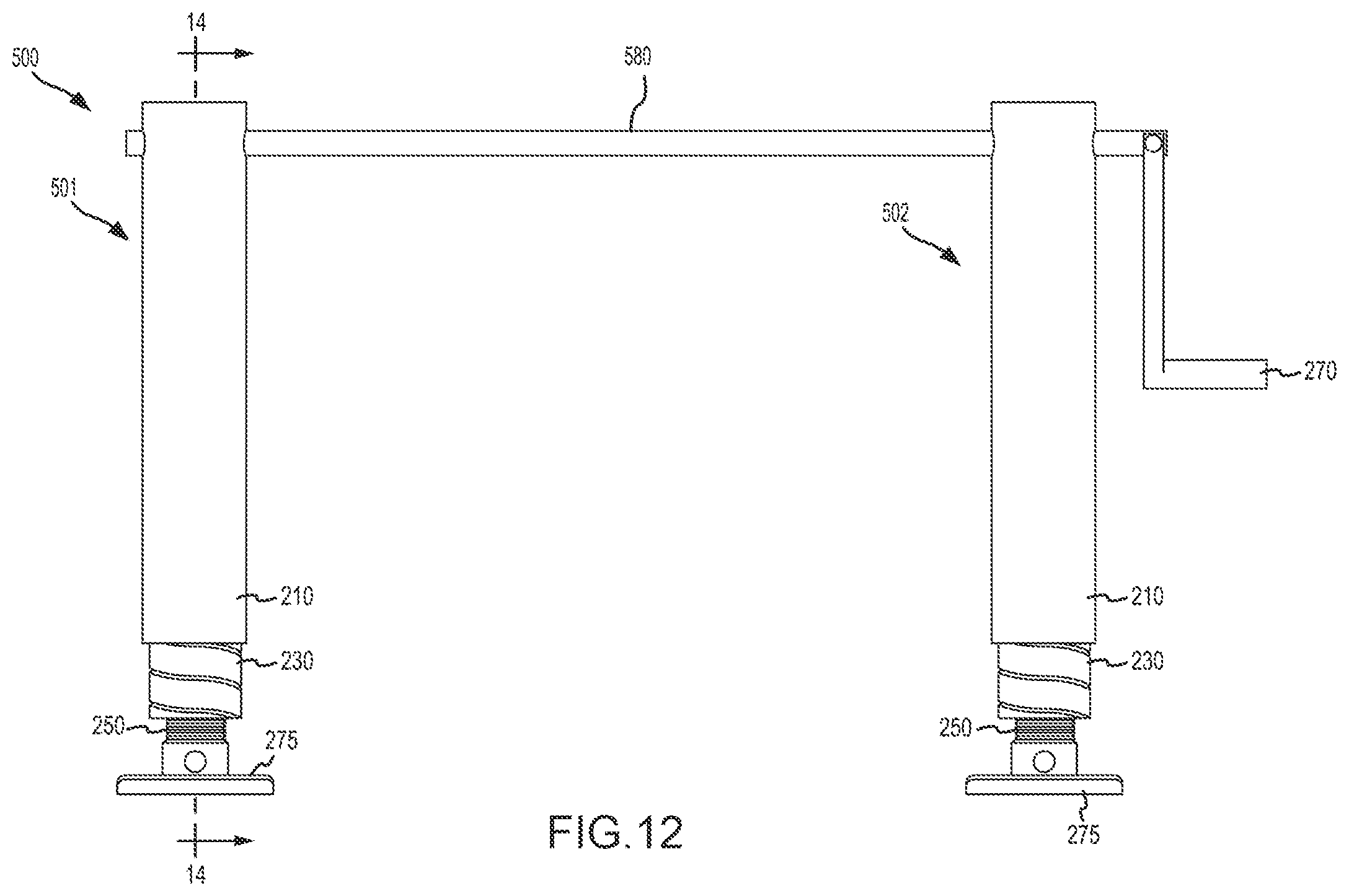Patent US12311895 Figure 14 – Two speed trailer jack