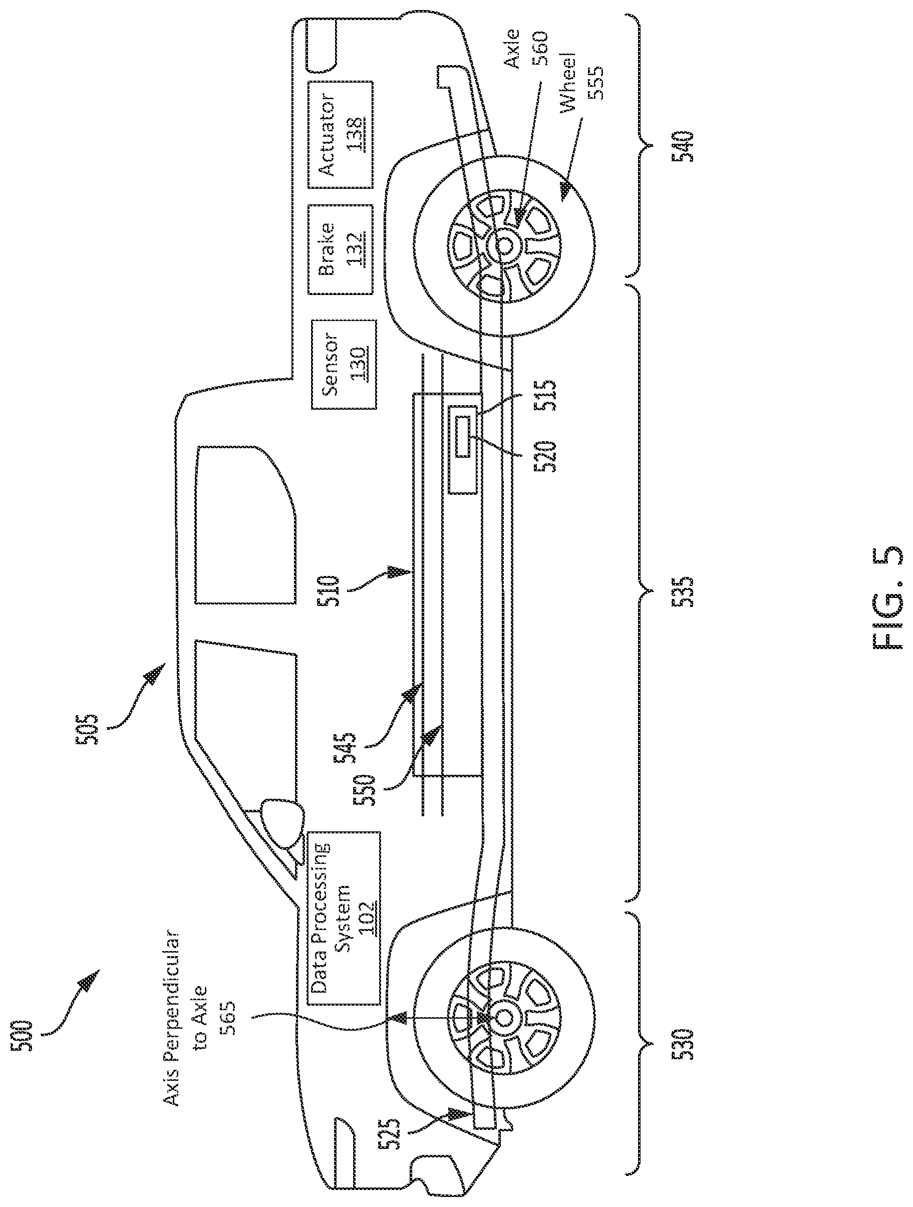 Patent US12311908 Figure 5 – System and method for brake pad control based on surface roughness