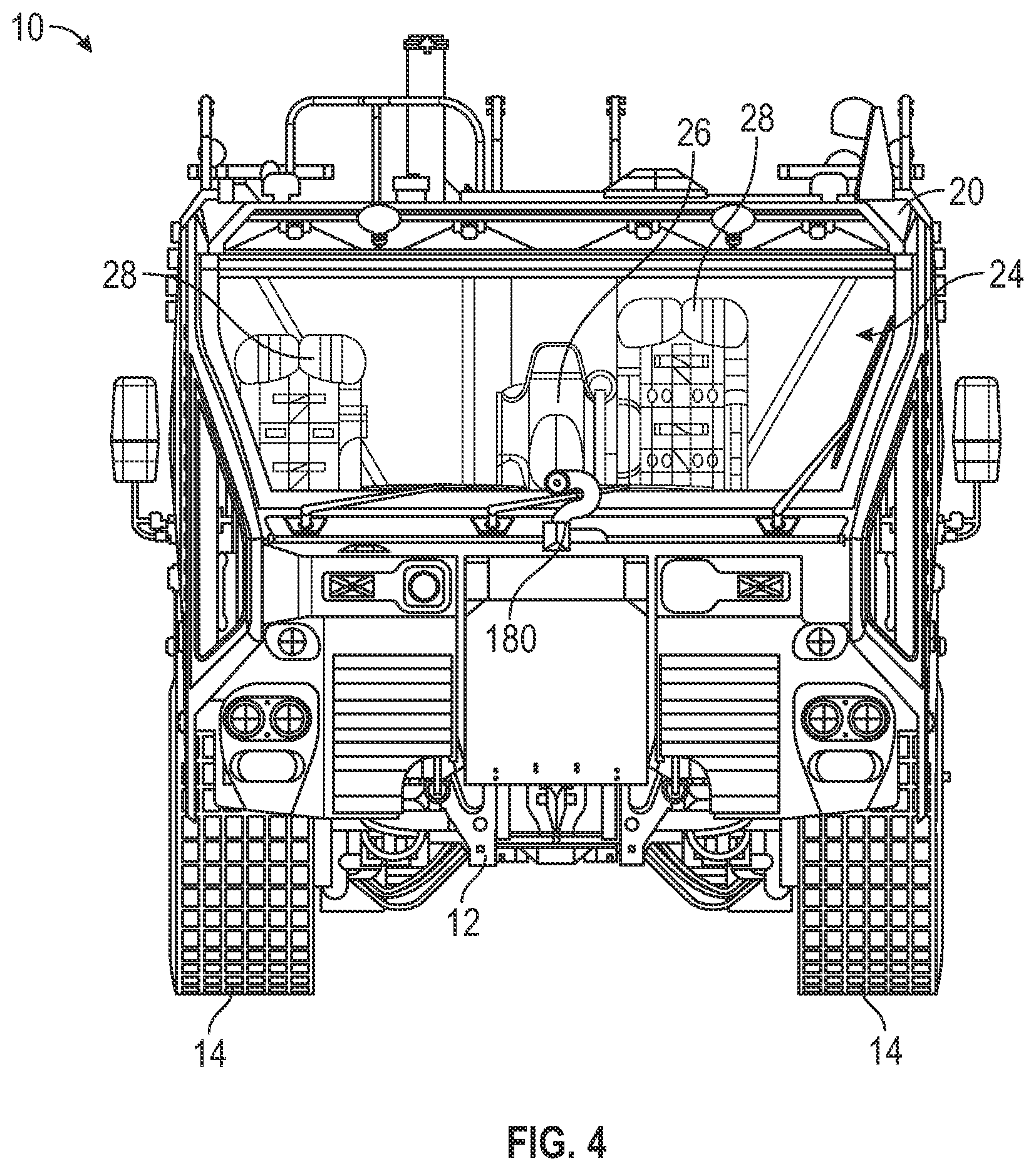 Patent US12311910 Figure 4 – Vehicle with accessory drive