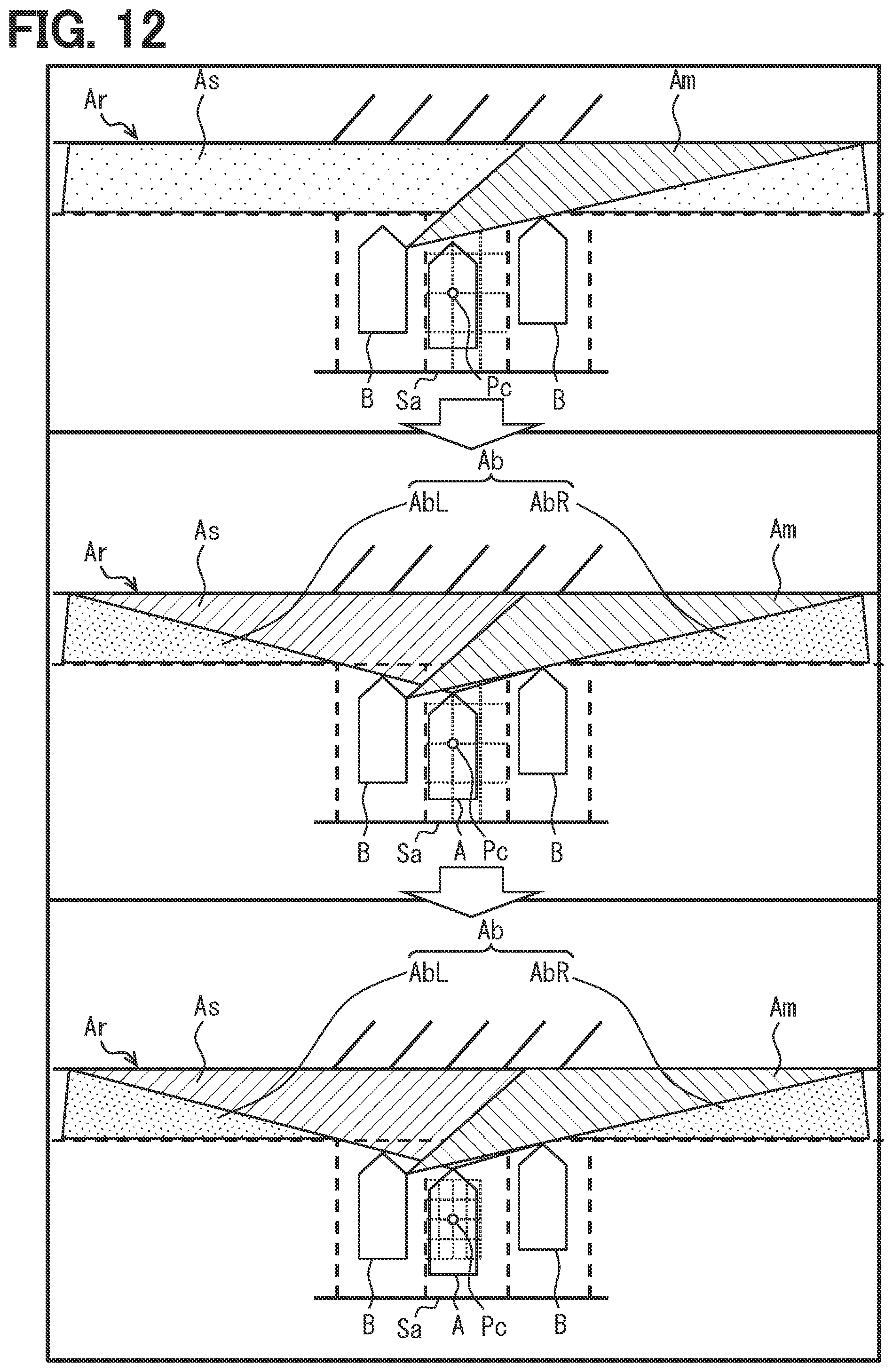 Patent US12311920 Figure 12 – Parking assistance device, parking assistance method, and computer program product