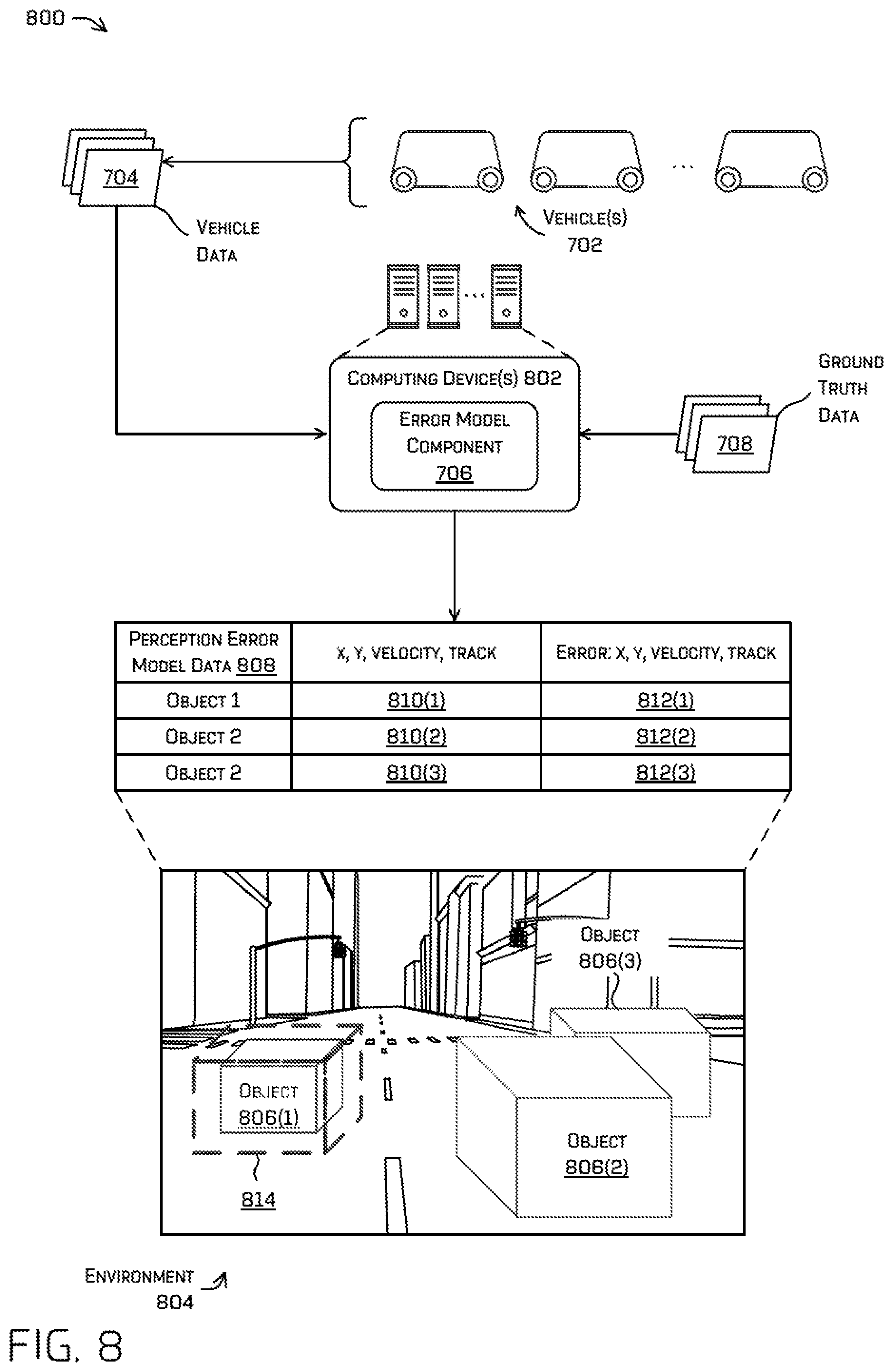 Patent US12311927 Figure 8 – Collision monitoring using statistic models