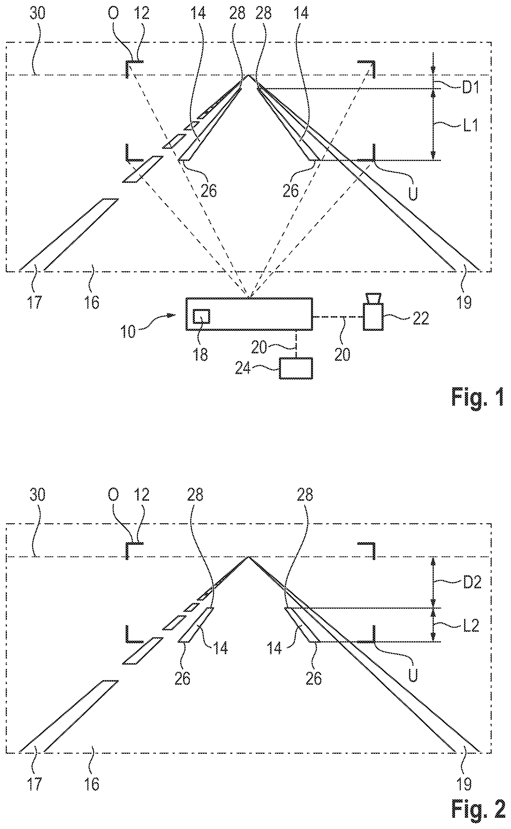 Patent US12311929 Figure 1 – Lane-related visual assistance function in a head-up display for a motor vehicle