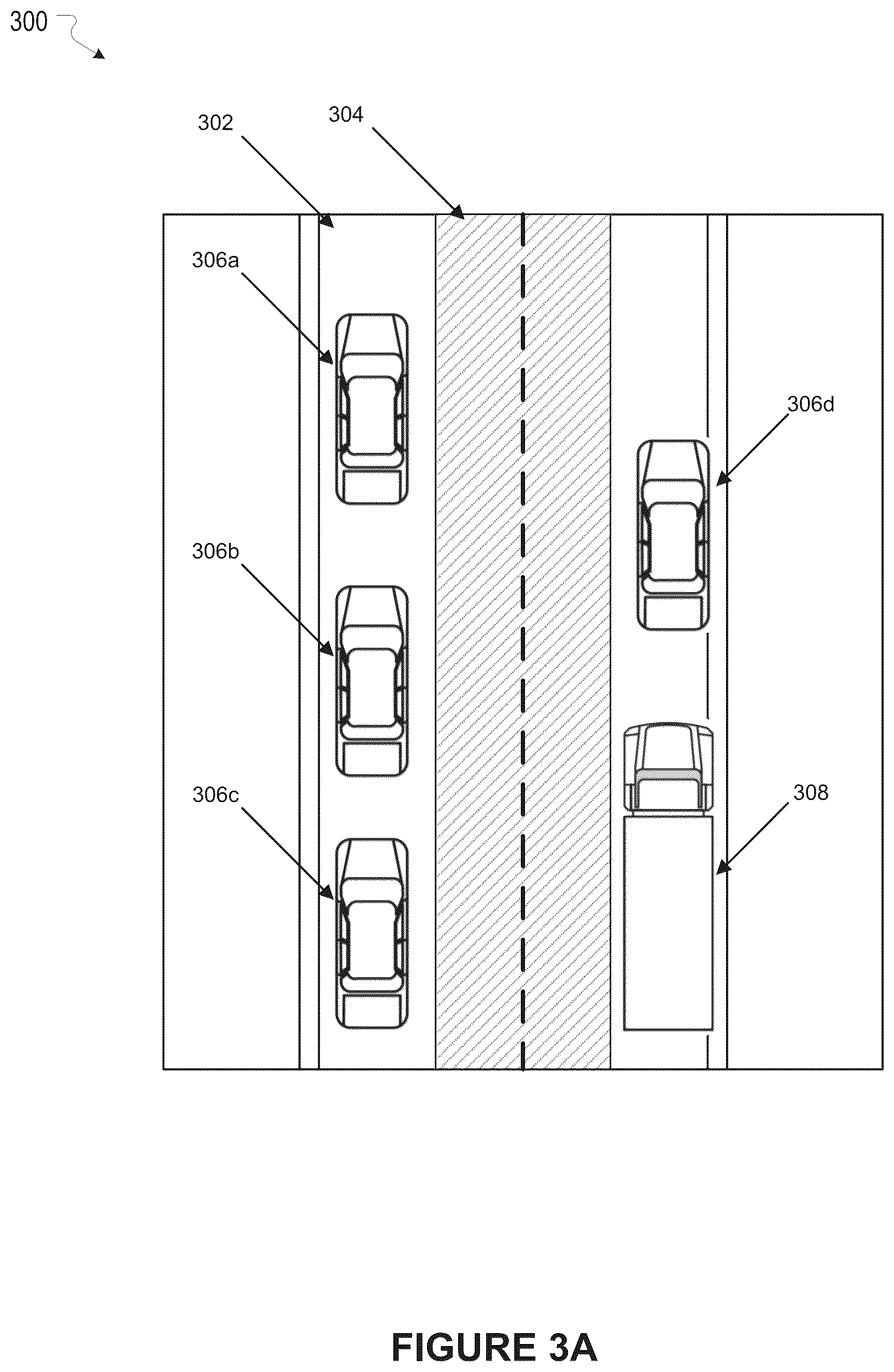 Patent US12311942 Figure 3 – Vehicle control in rescue lane scenarios