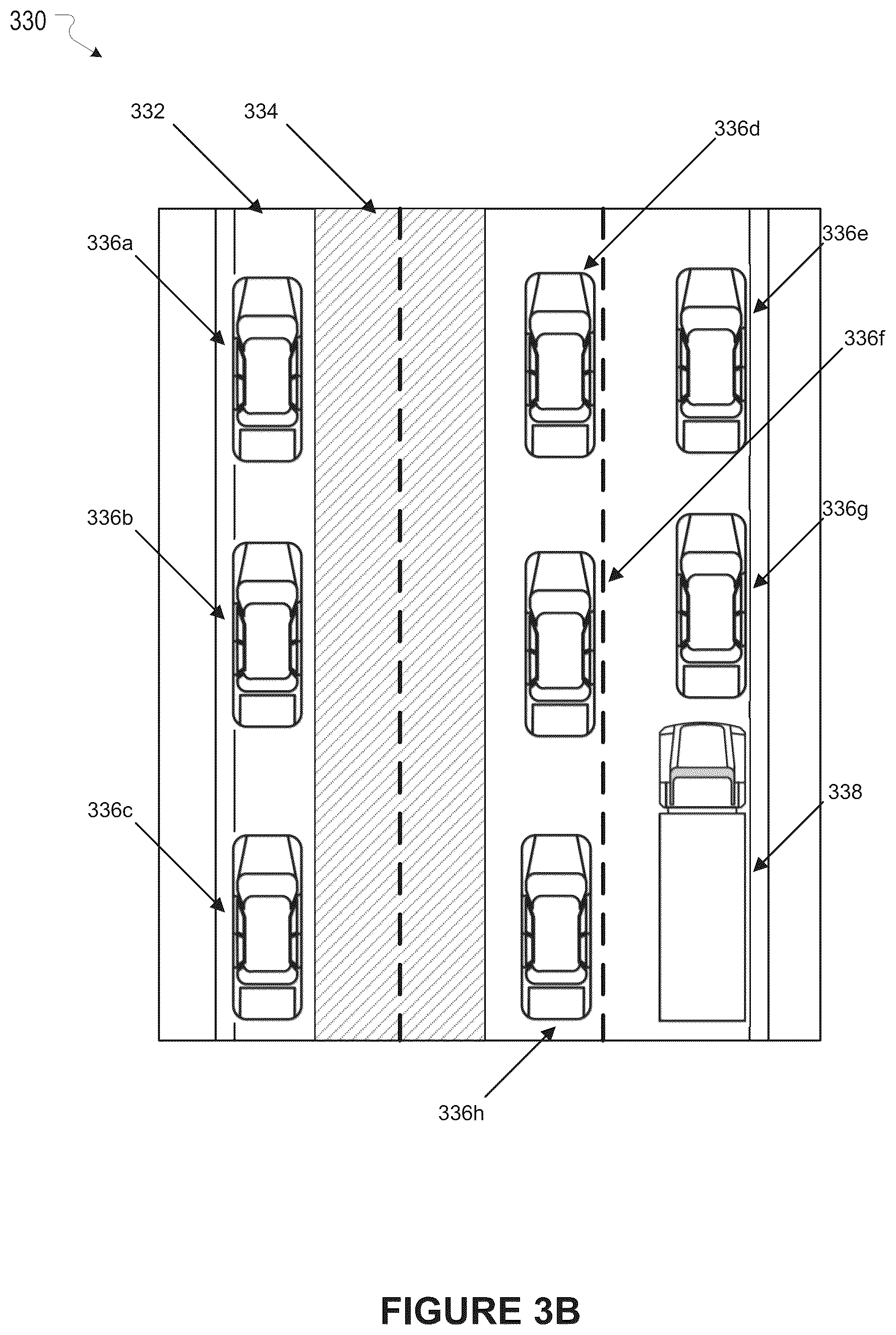 Patent US12311942 Figure 4 – Vehicle control in rescue lane scenarios