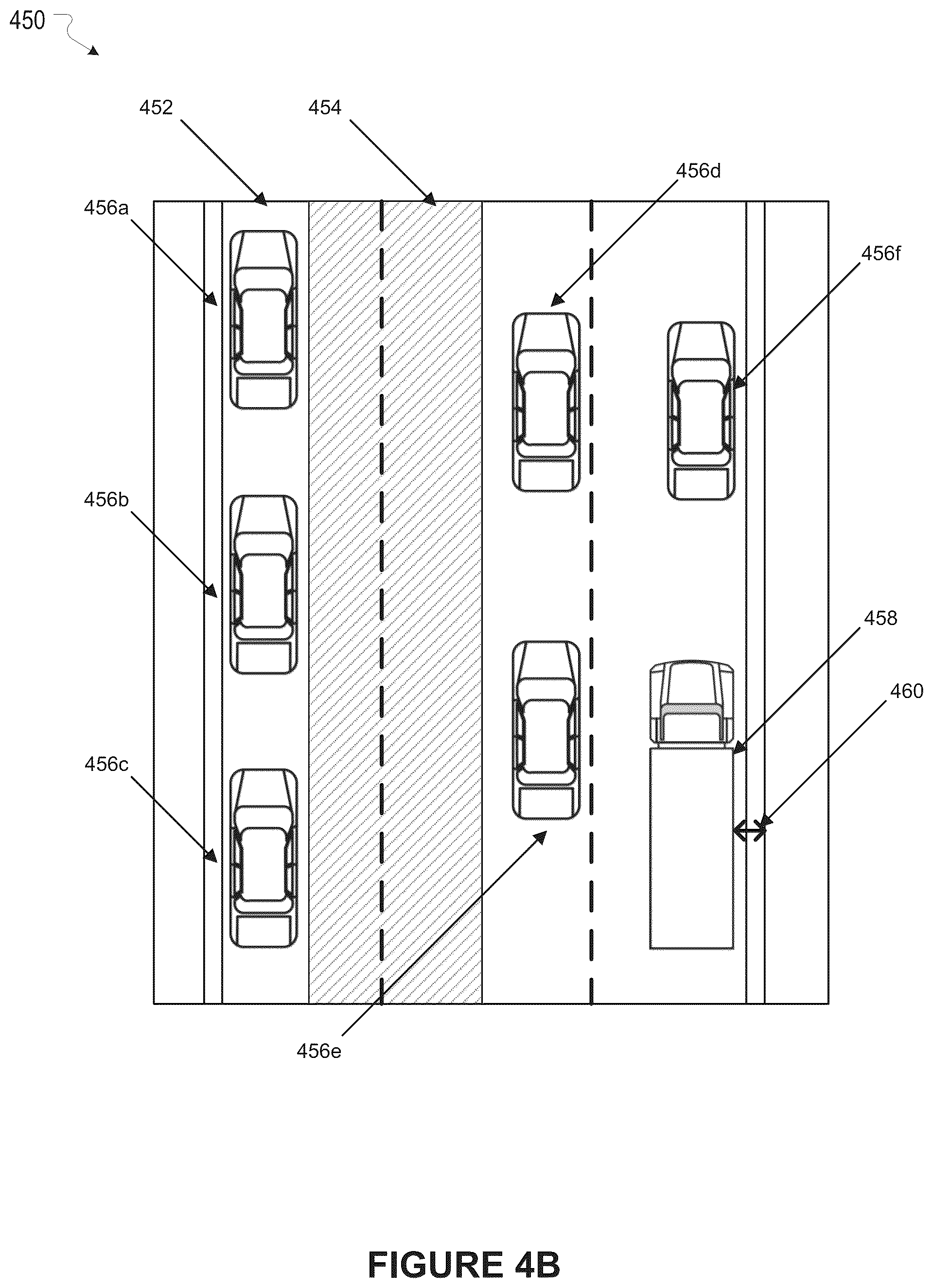 Patent US12311942 Figure 7 – Vehicle control in rescue lane scenarios
