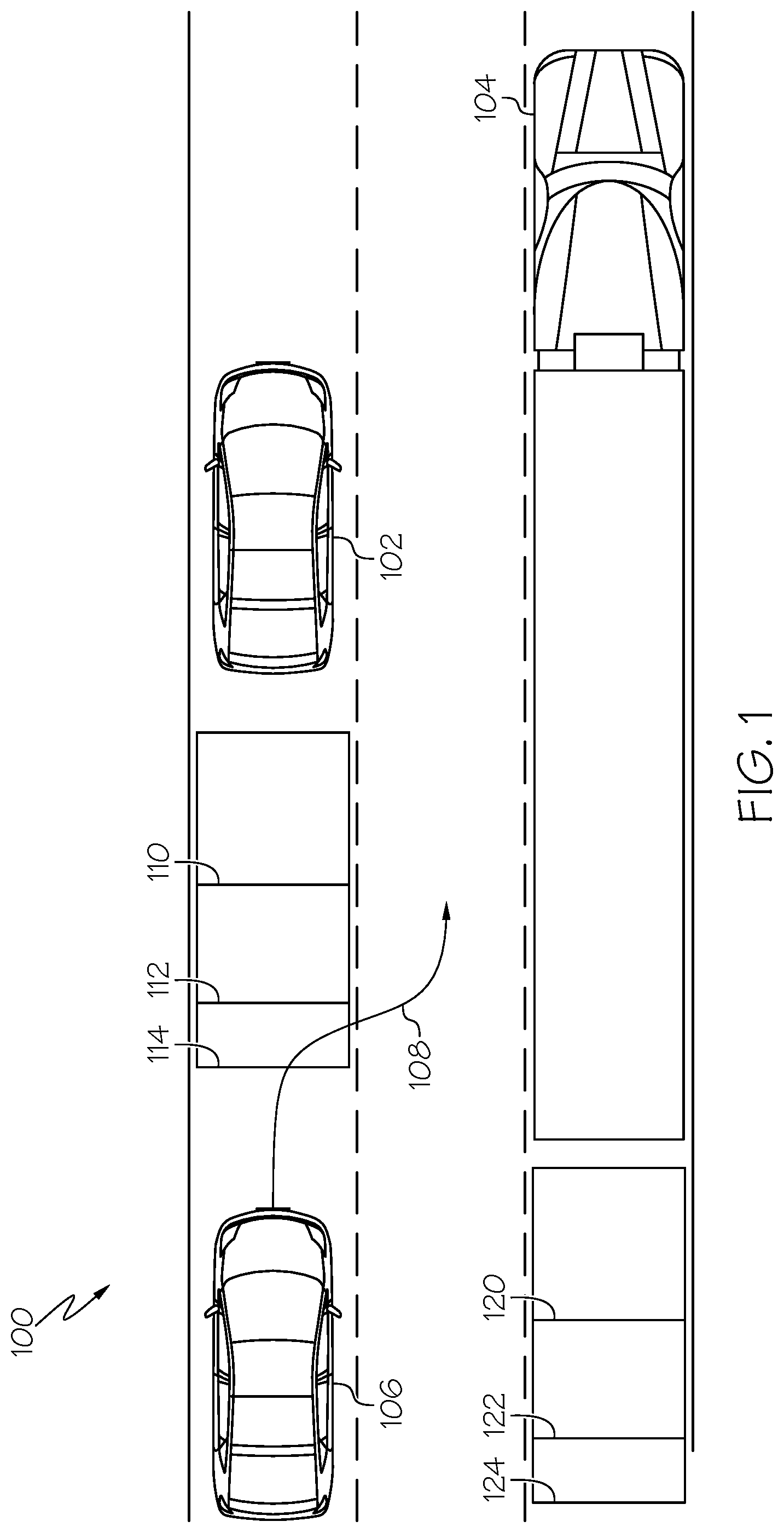 Patent US12311982 Figure 1 – Systems and methods for displaying trajectories for autonomous vehicles