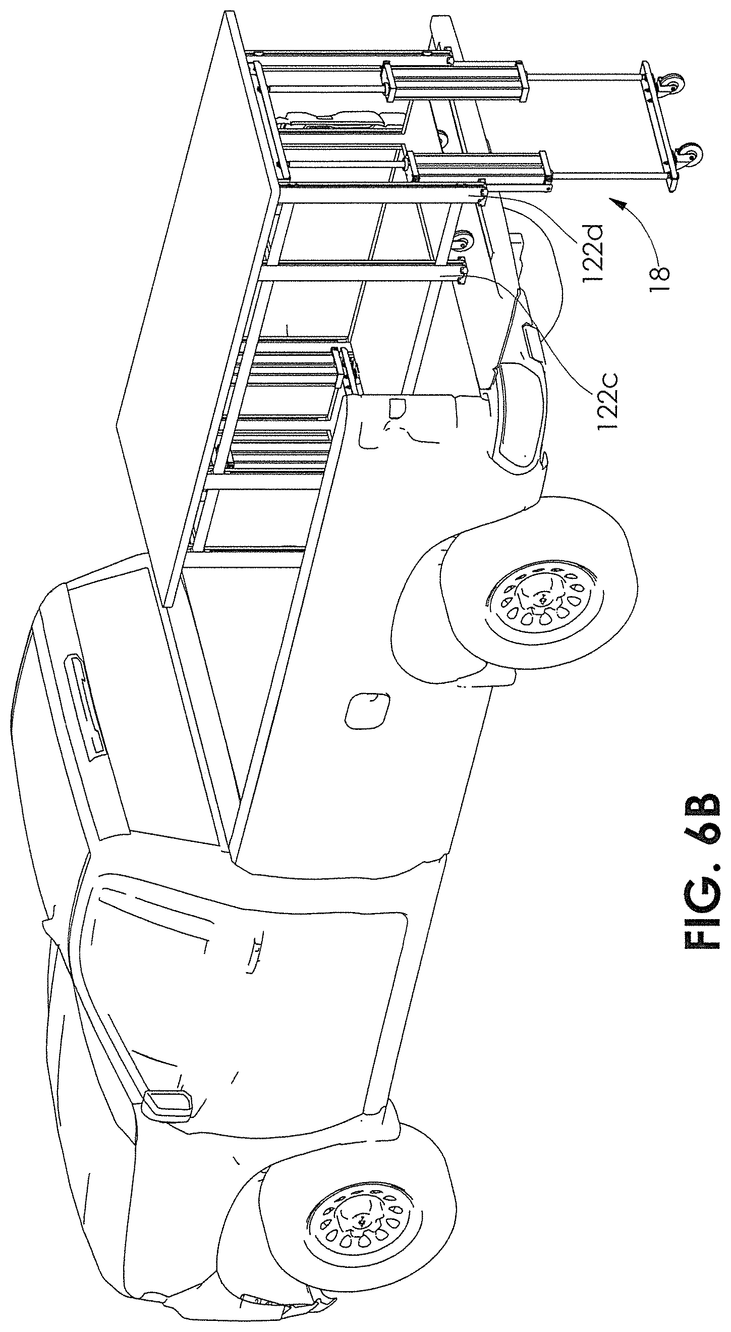 Patent US12311991 Figure 7 – Removable portable cart with lifting system
