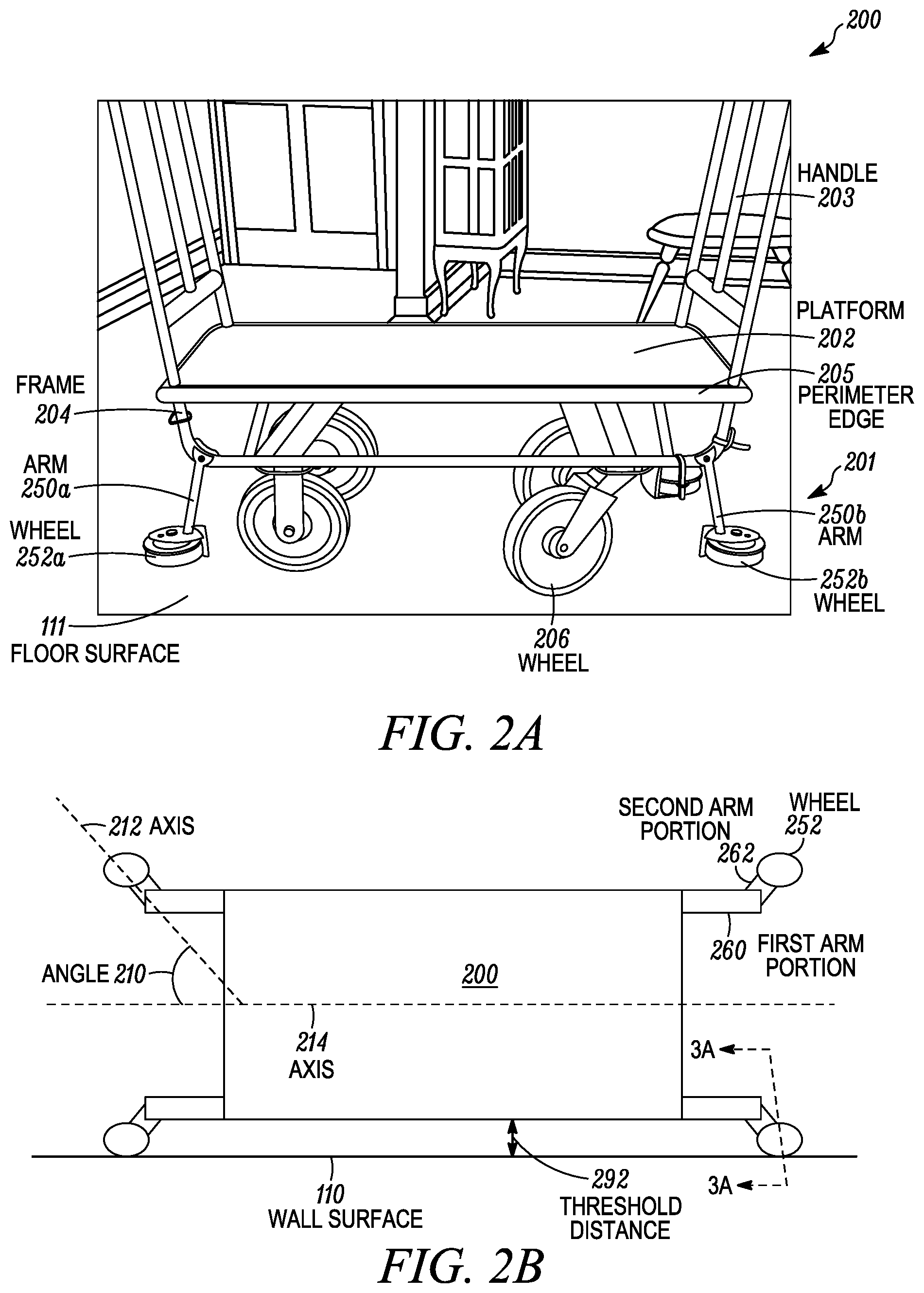 Patent US12311992 Figure 2 – Method and apparatus for protecting walls from damage by wheeled carts