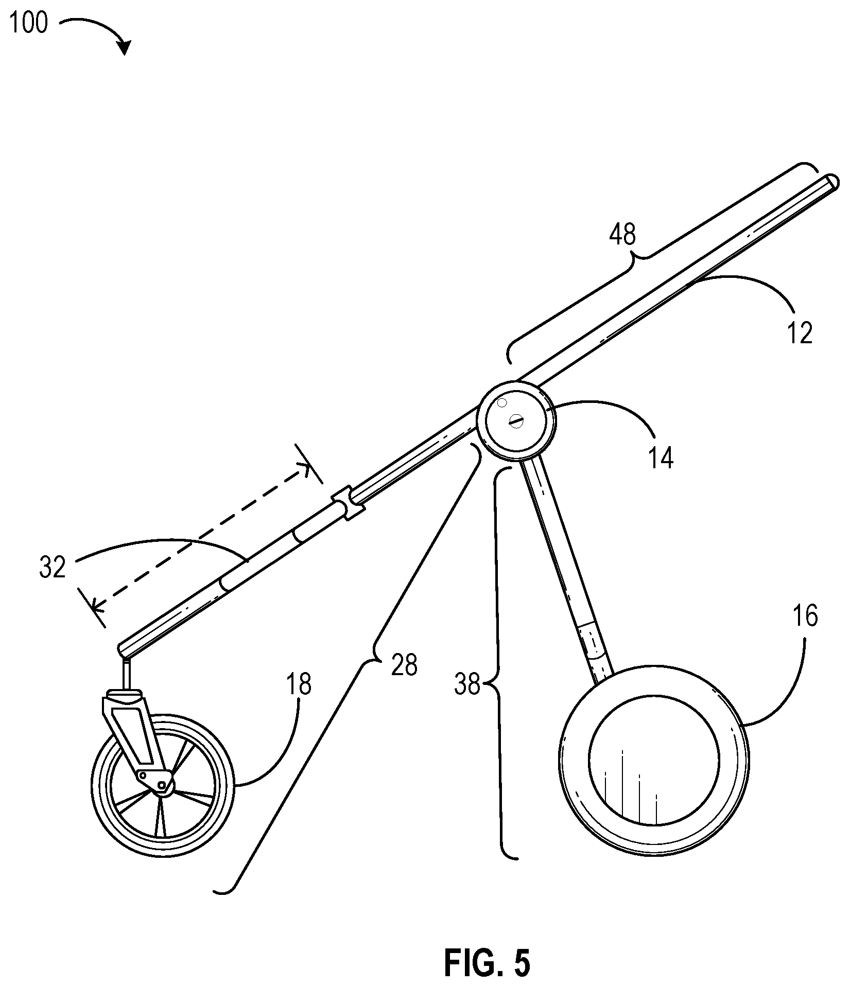 Patent US12311993 Figure 5 – Convertible strollers