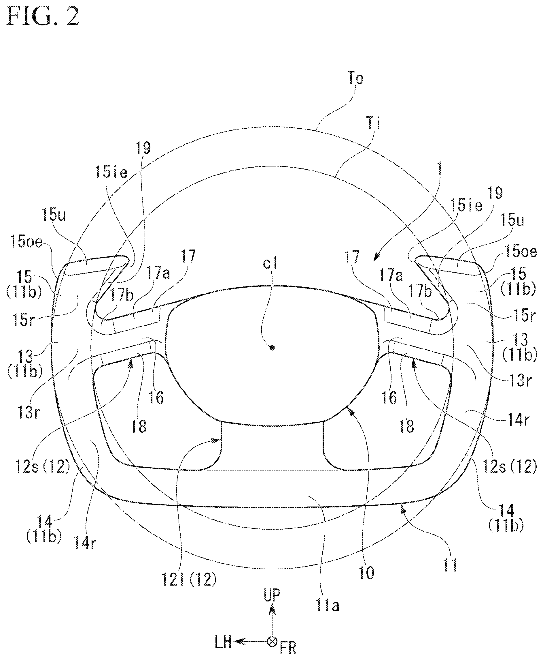 Patent US12311996 Figure 2 – Steering wheel