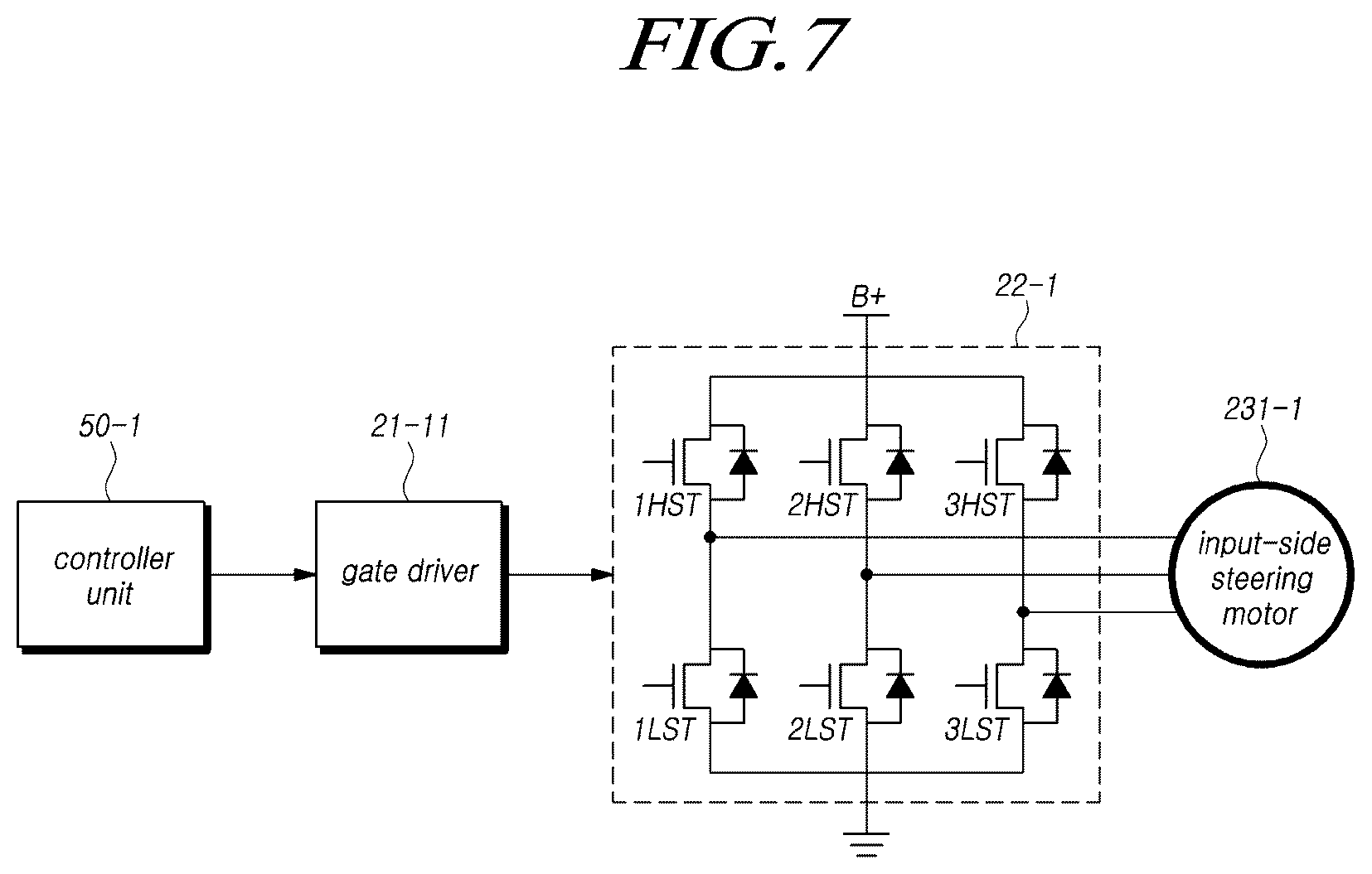 Patent US12311998 Figure 7 – Steering control apparatus, steering assist apparatus and steering system