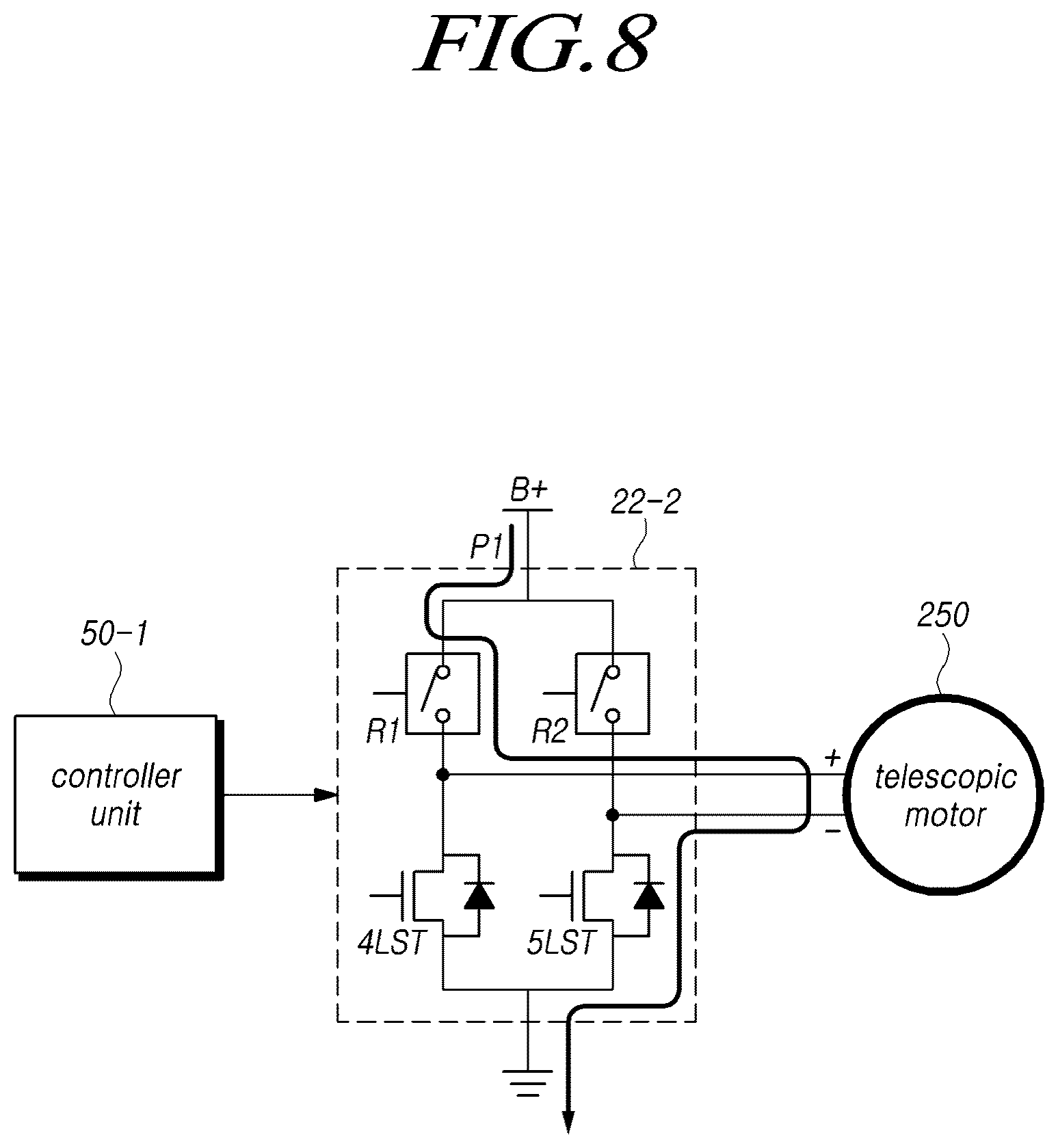 Patent US12311998 Figure 8 – Steering control apparatus, steering assist apparatus and steering system