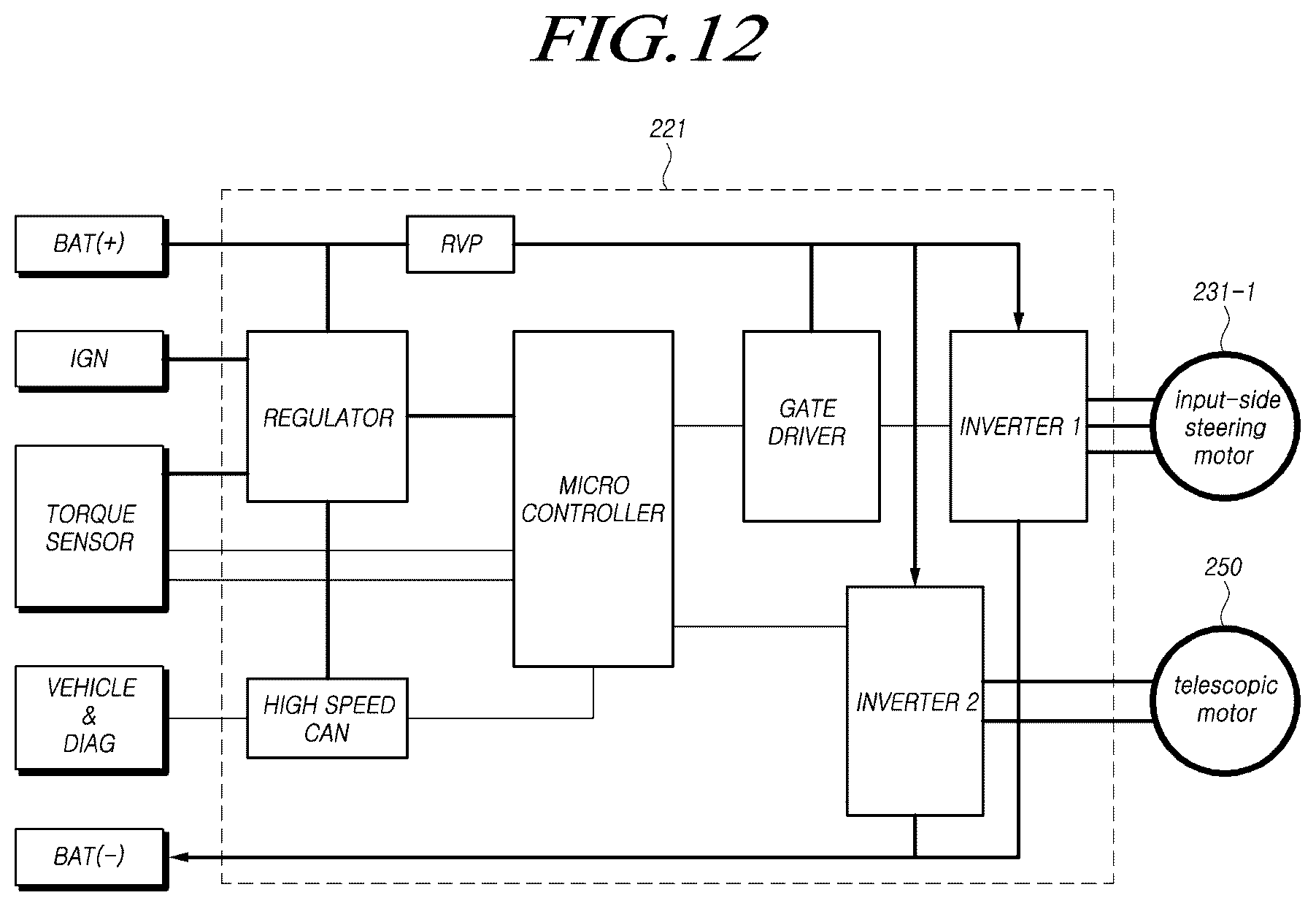 Patent US12311998 Figure 12 – Steering control apparatus, steering assist apparatus and steering system
