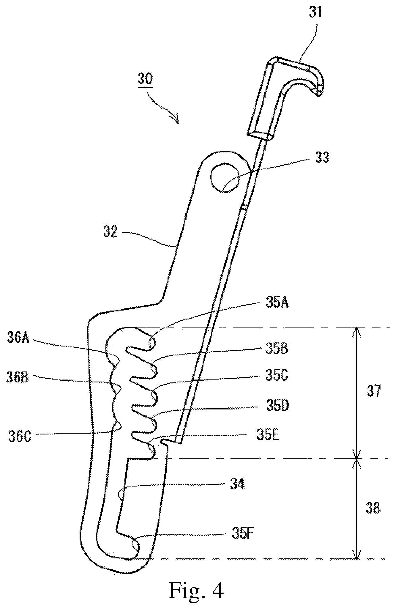 Patent US12312001 Figure 4 – Tilt structure for console and console