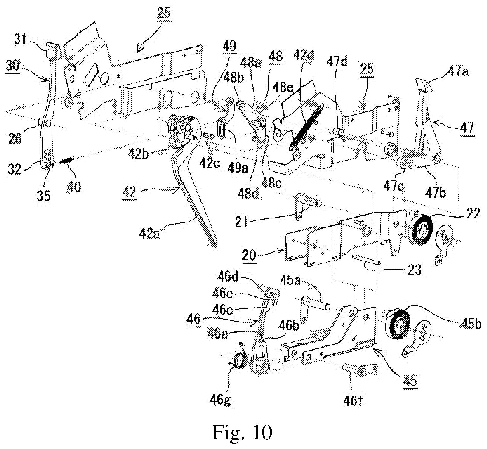 Patent US12312001 Figure 10 – Tilt structure for console and console