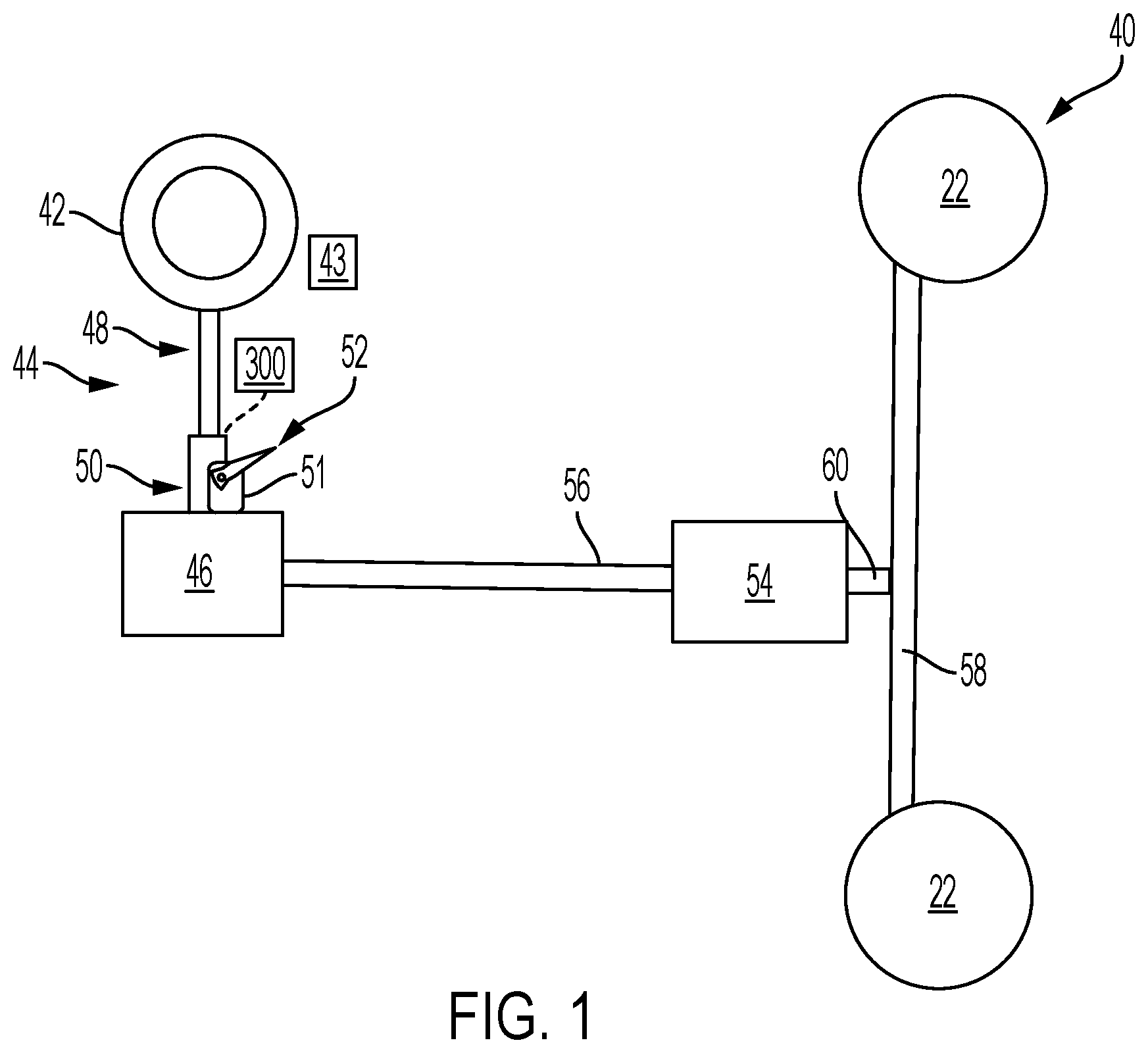 Patent US12312002 — Bi-directional lock mechanism for steering column — Figure 1