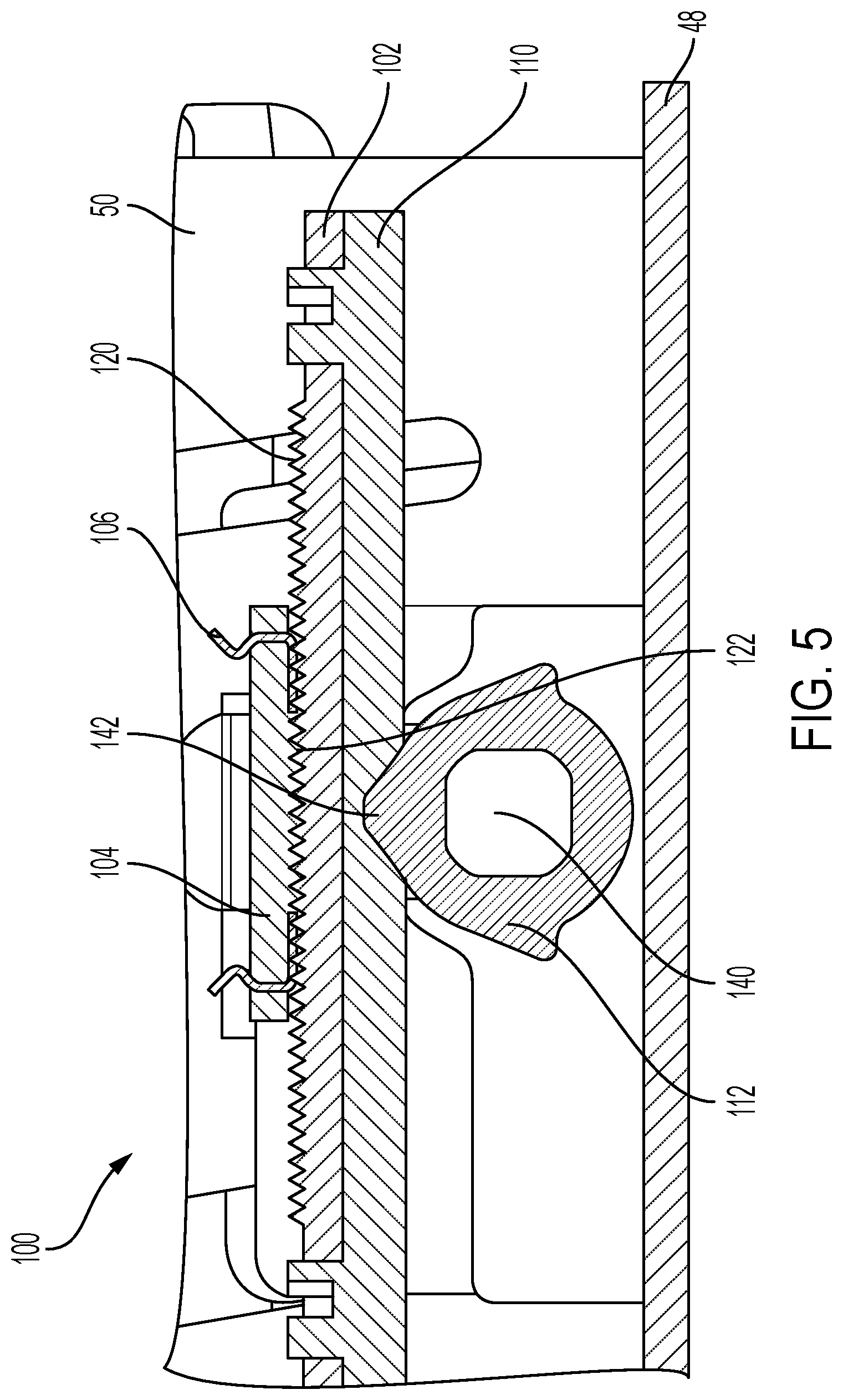 Patent US12312002 Figure 5 – Bi-directional lock mechanism for steering column