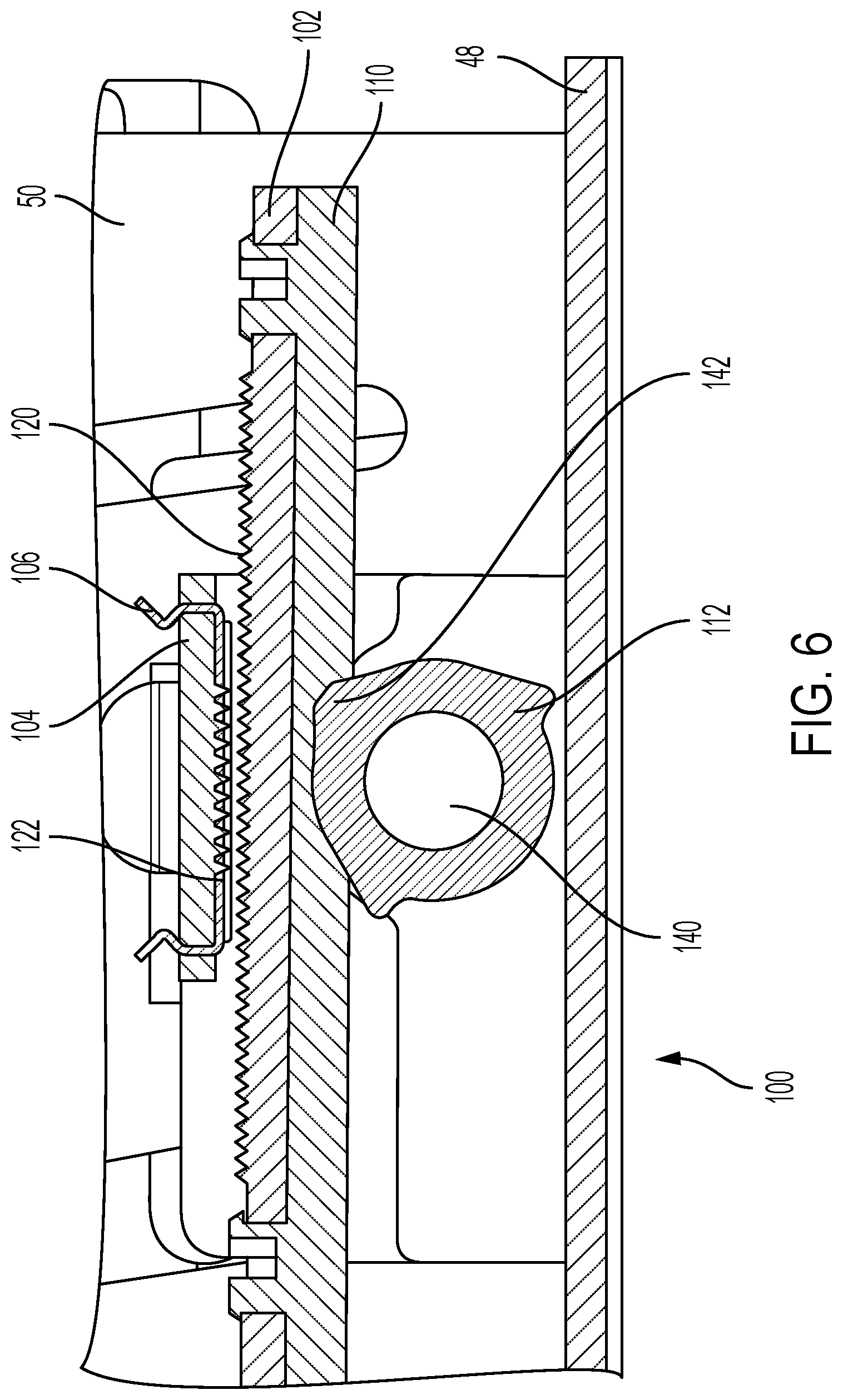 Patent US12312002 Figure 6 – Bi-directional lock mechanism for steering column