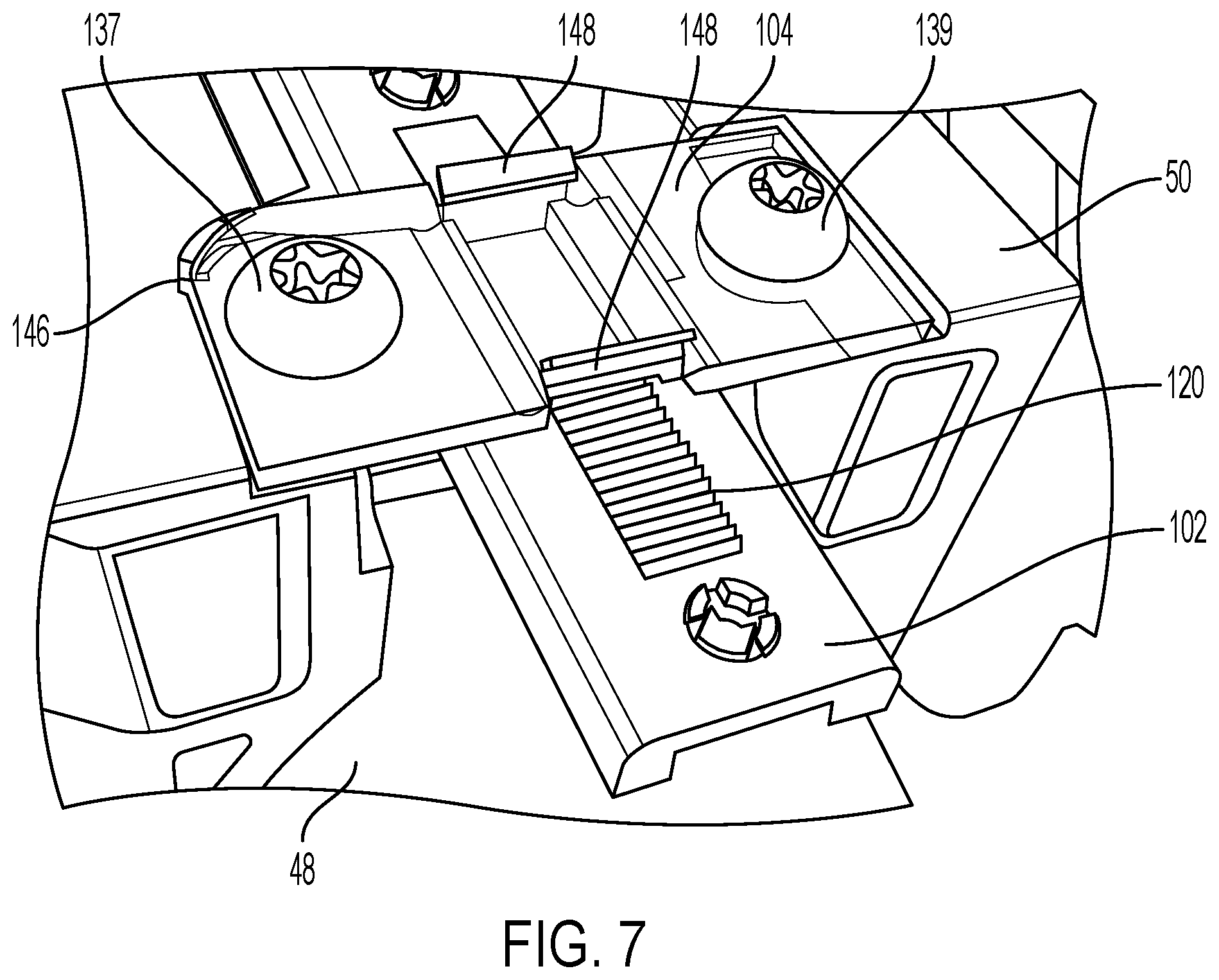 Patent US12312002 Figure 7 – Bi-directional lock mechanism for steering column