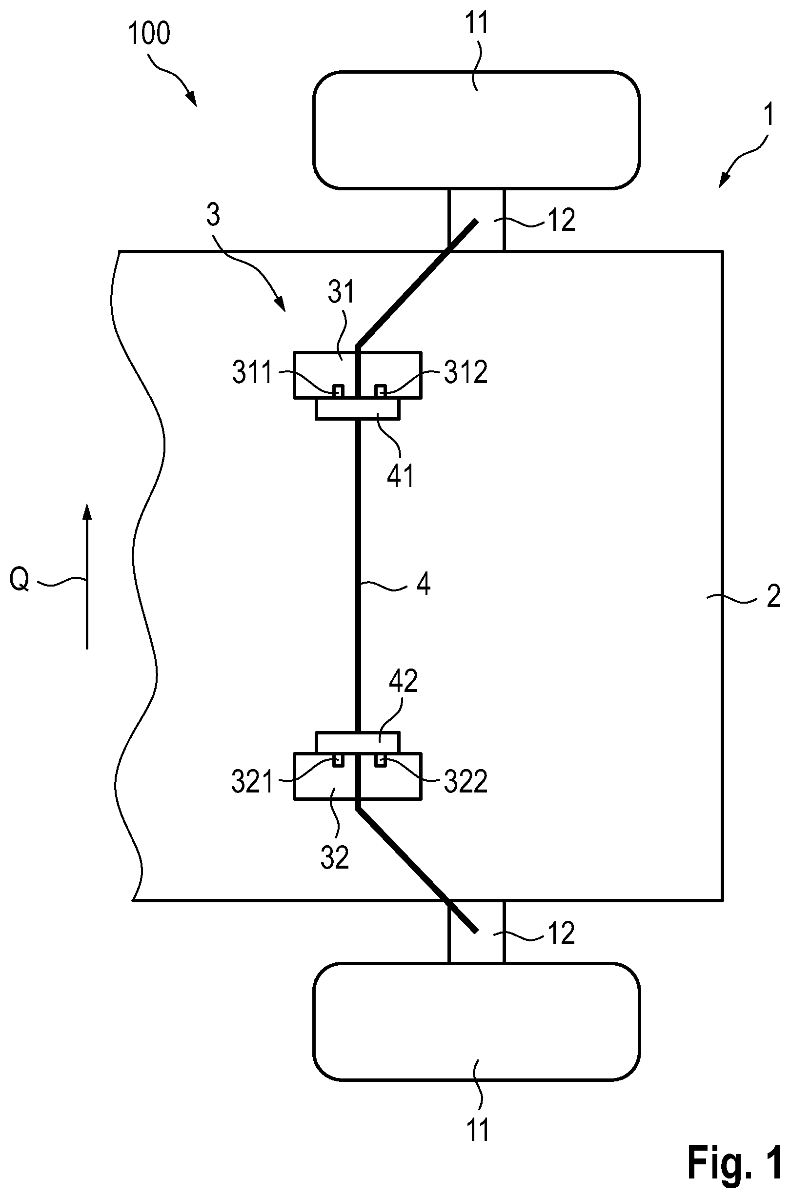 Patent US12312005 — Motor vehicle series and motor pump unit assembly — Figure 1