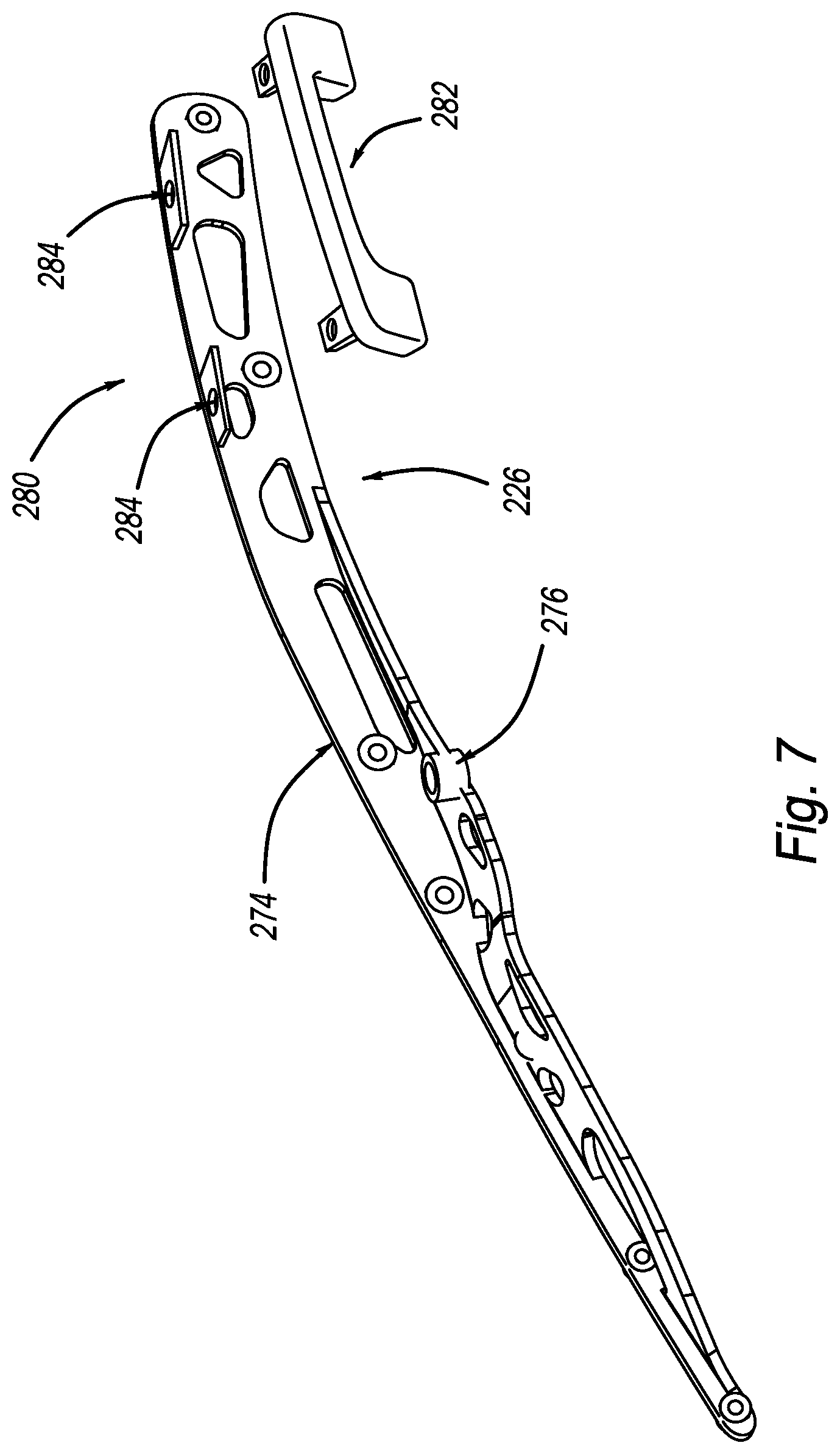 Patent US12312007 Figure 7 – Body structure for vehicle having reinforcement assembly