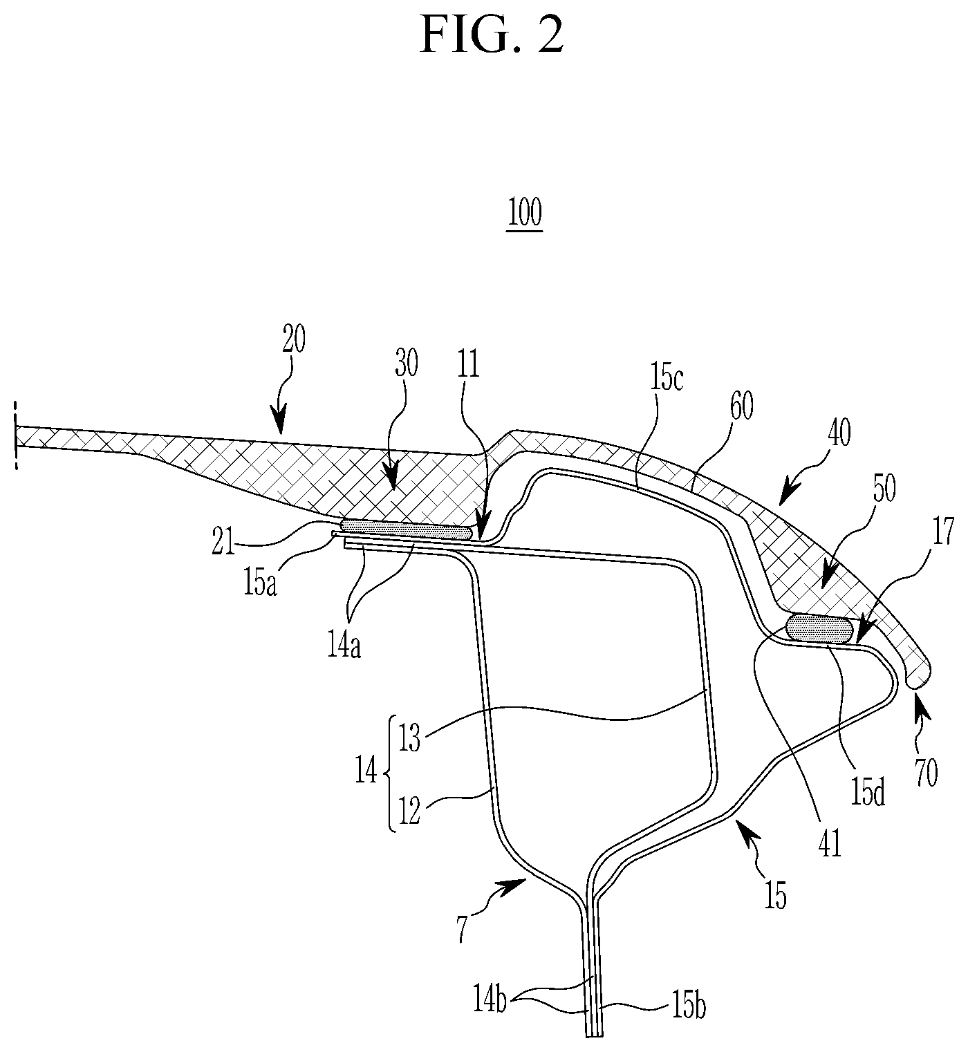 Patent US12312008 Figure 2 – Plastic composite material panel and manufacturing method thereof