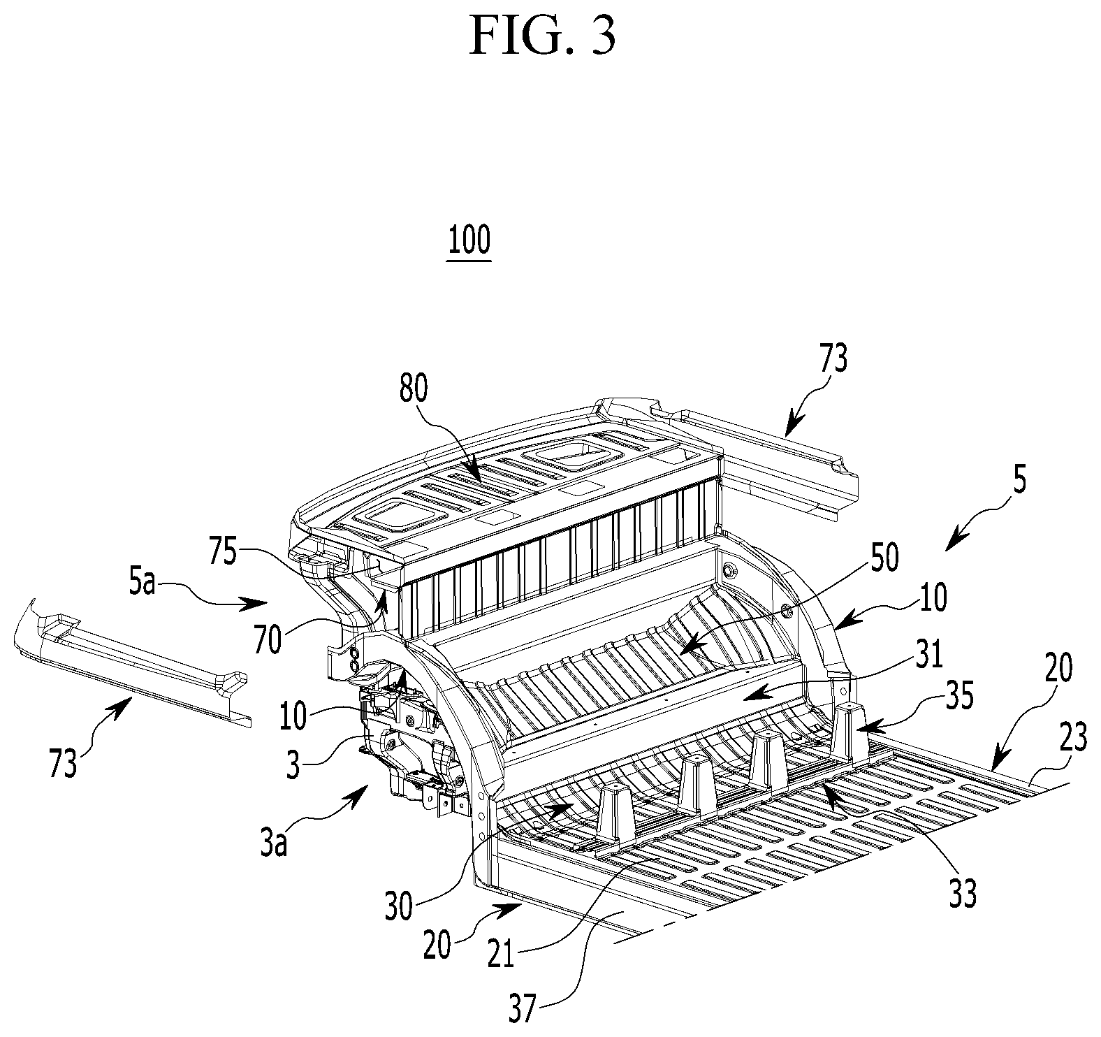 Patent US12312009 Figure 3 – Front vehicle body structure