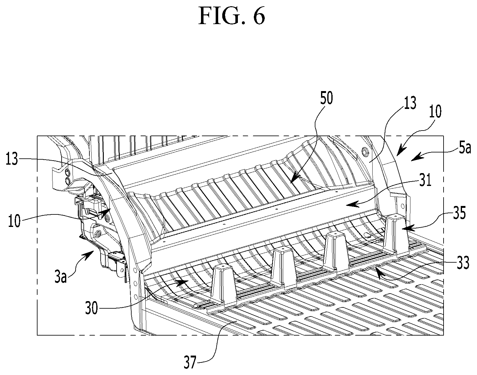 Patent US12312009 Figure 6 – Front vehicle body structure