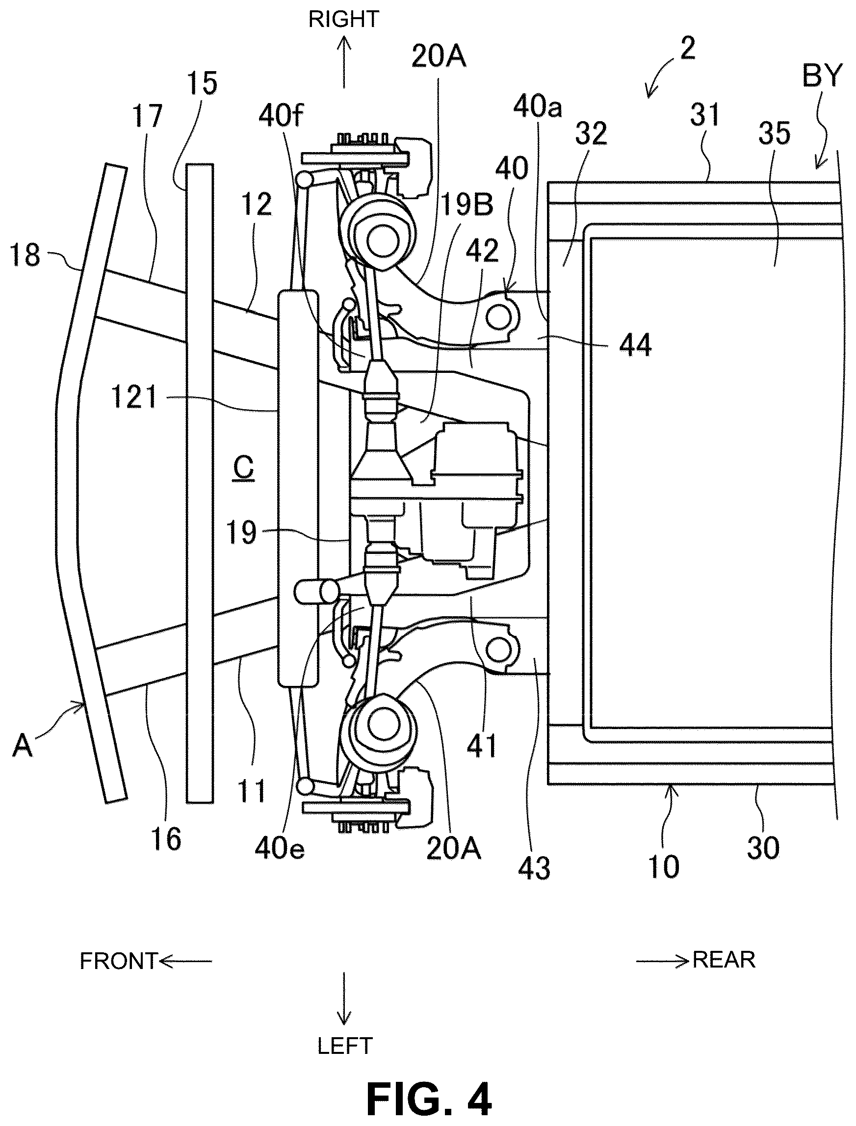 Patent US12312010 Figure 4 – Vehicle-body front structure