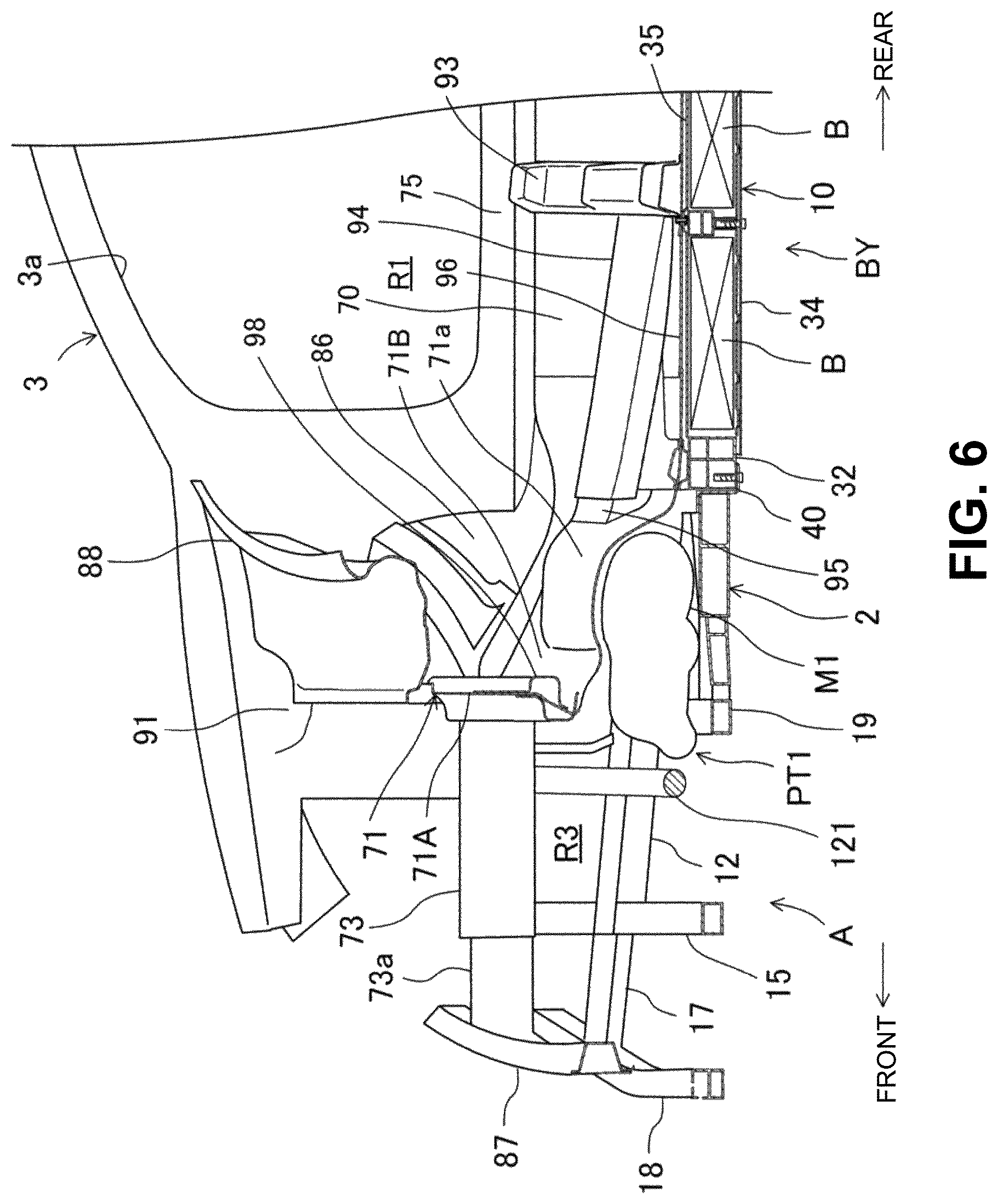 Patent US12312010 Figure 6 – Vehicle-body front structure