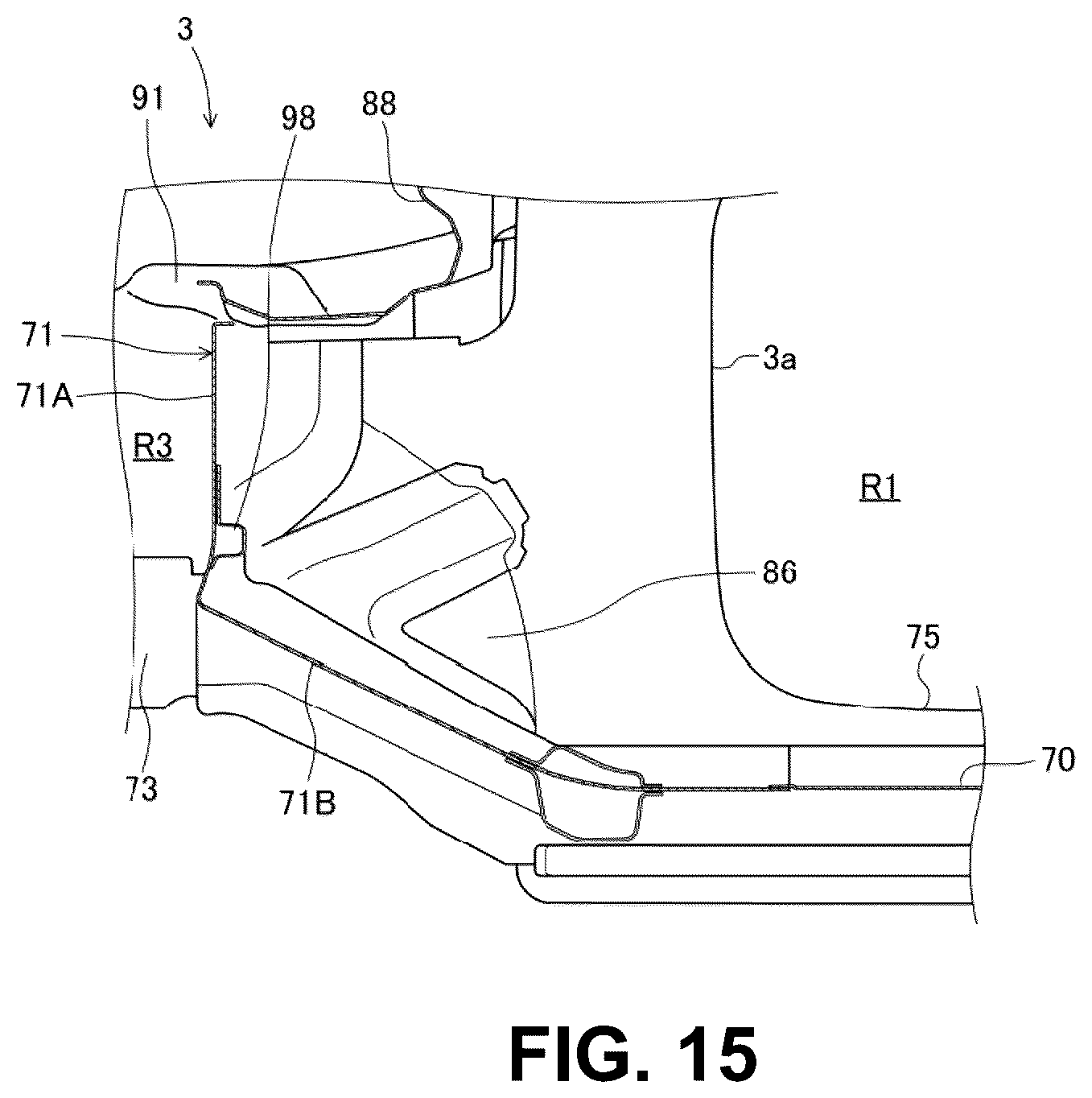 Patent US12312010 Figure 15 – Vehicle-body front structure